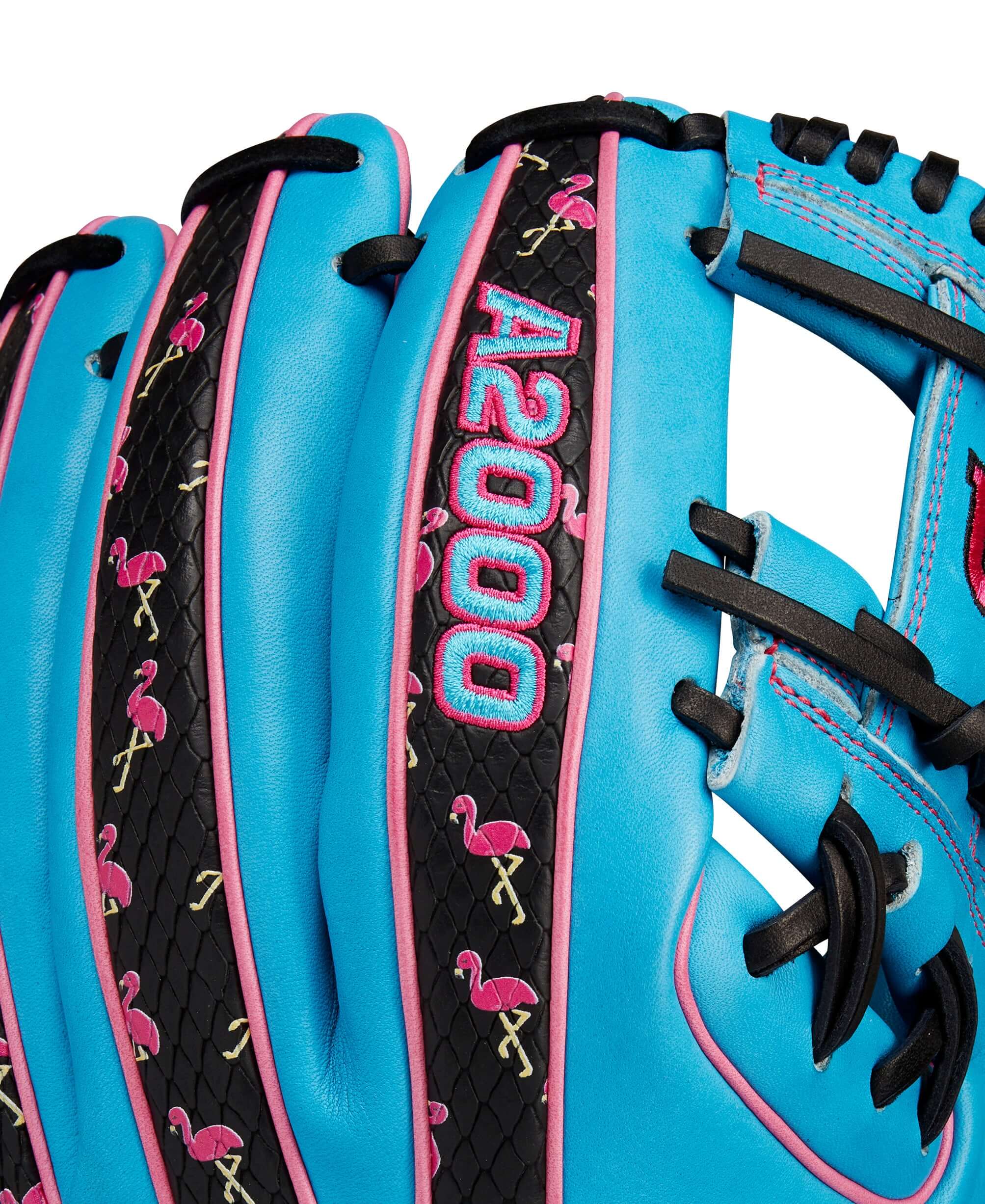 Wilson A2000 1786 March 2024 Glove of the Month (GOTM) 11.5 Tropical Blue Flamingo - Image 7