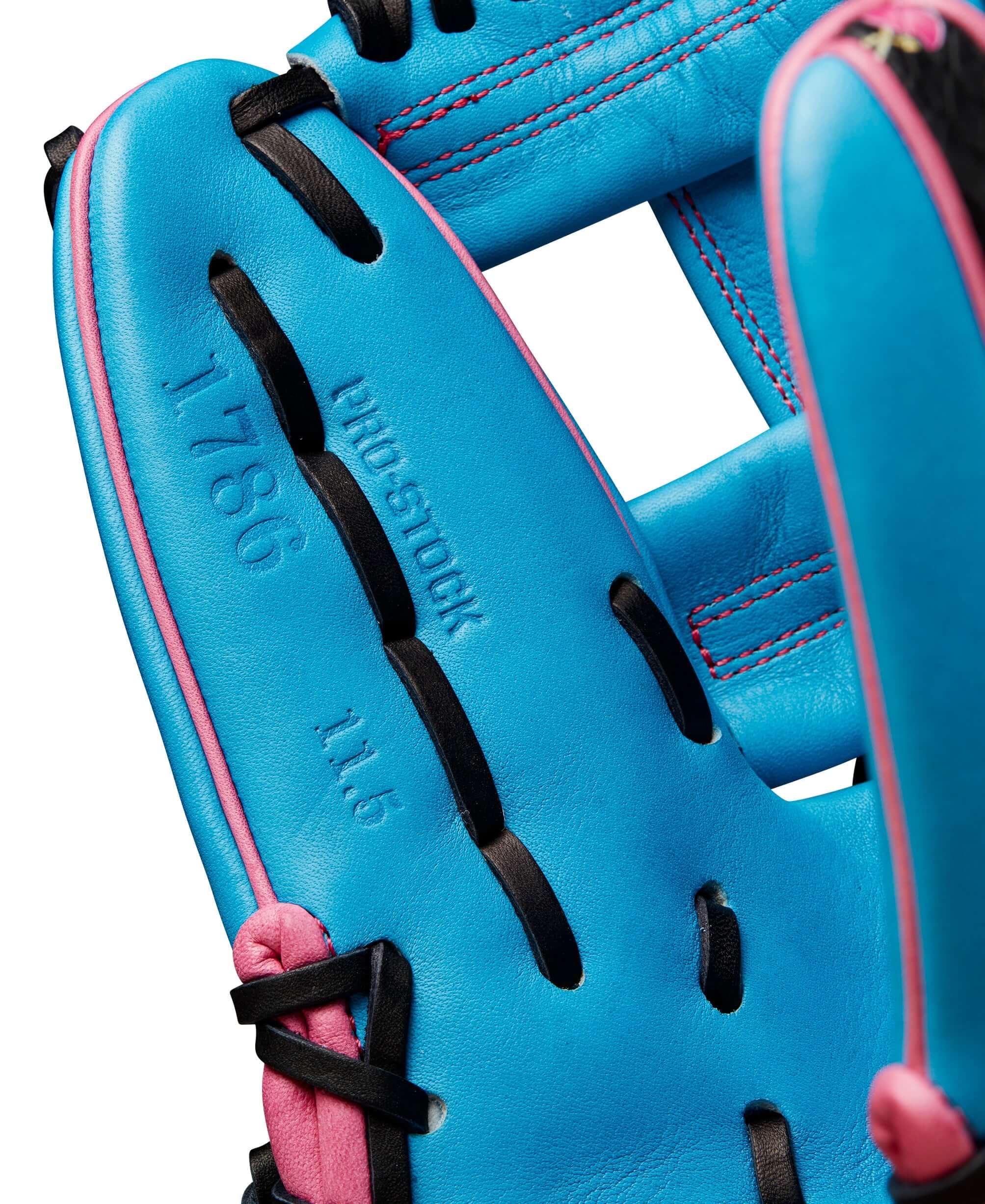 Wilson A2000 1786 March 2024 Glove of the Month (GOTM) 11.5 Tropical Blue Flamingo - Image 8