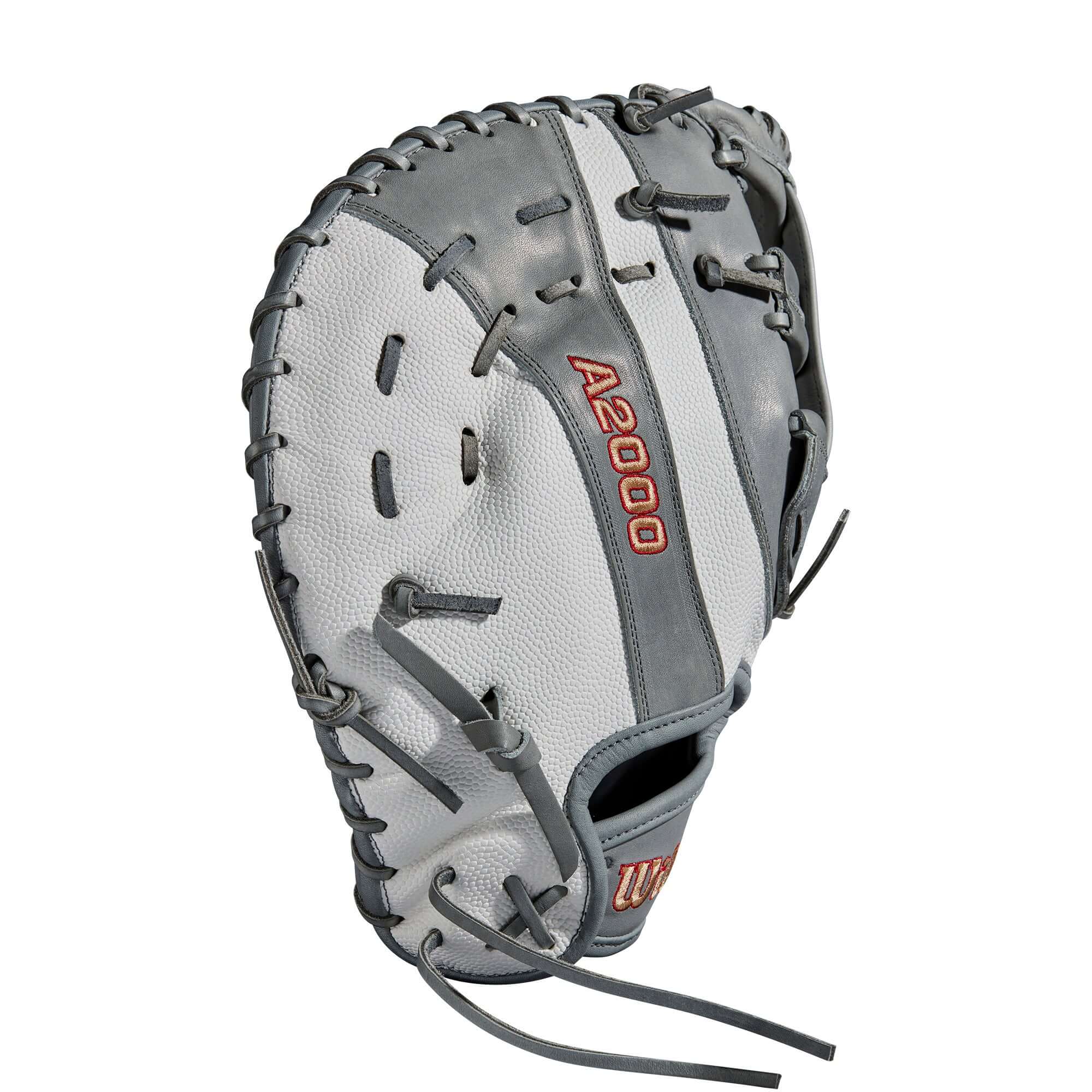 Wilson A2000  Fastpitch FP1B w/SuperSkin (1B) LHT 12 Grey/White SS/Grey - Image 5