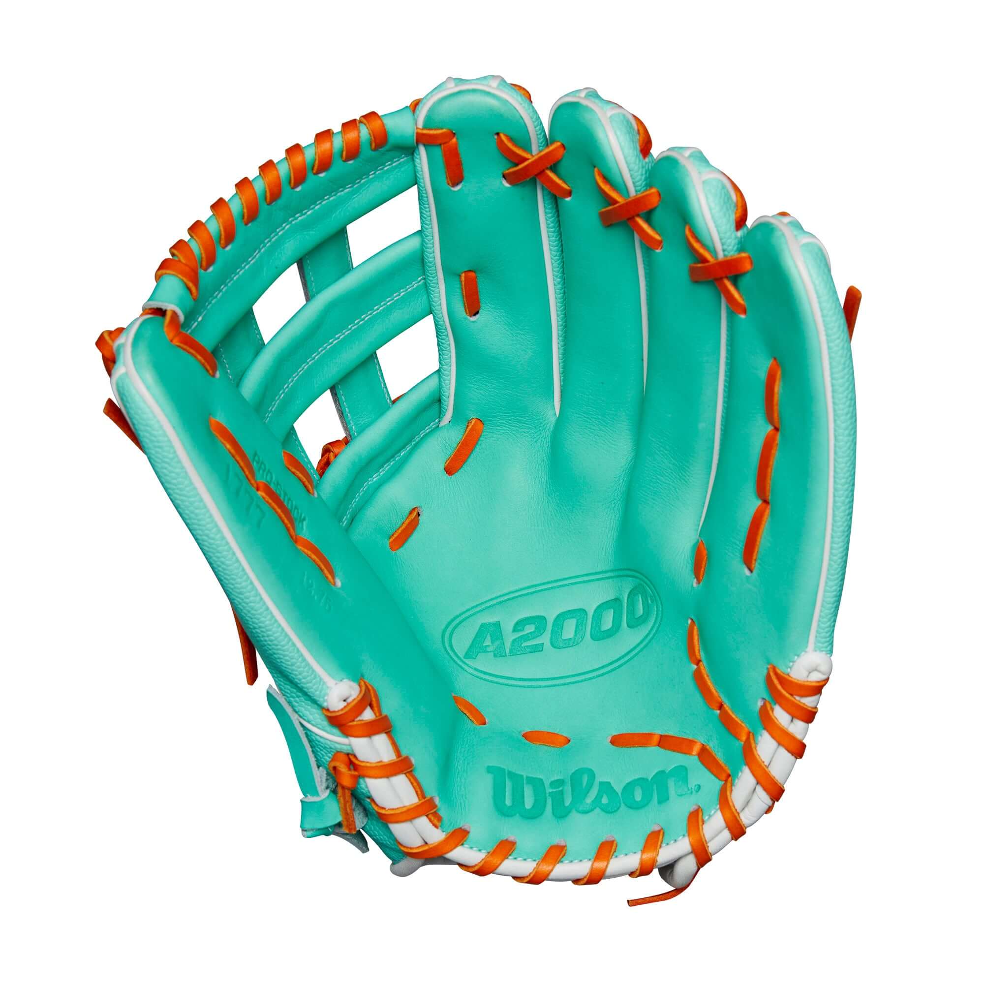 Wilson A2000 February 2024 Glove of the Month (GOTM) 12.75 Seafoam Orange - Image 3