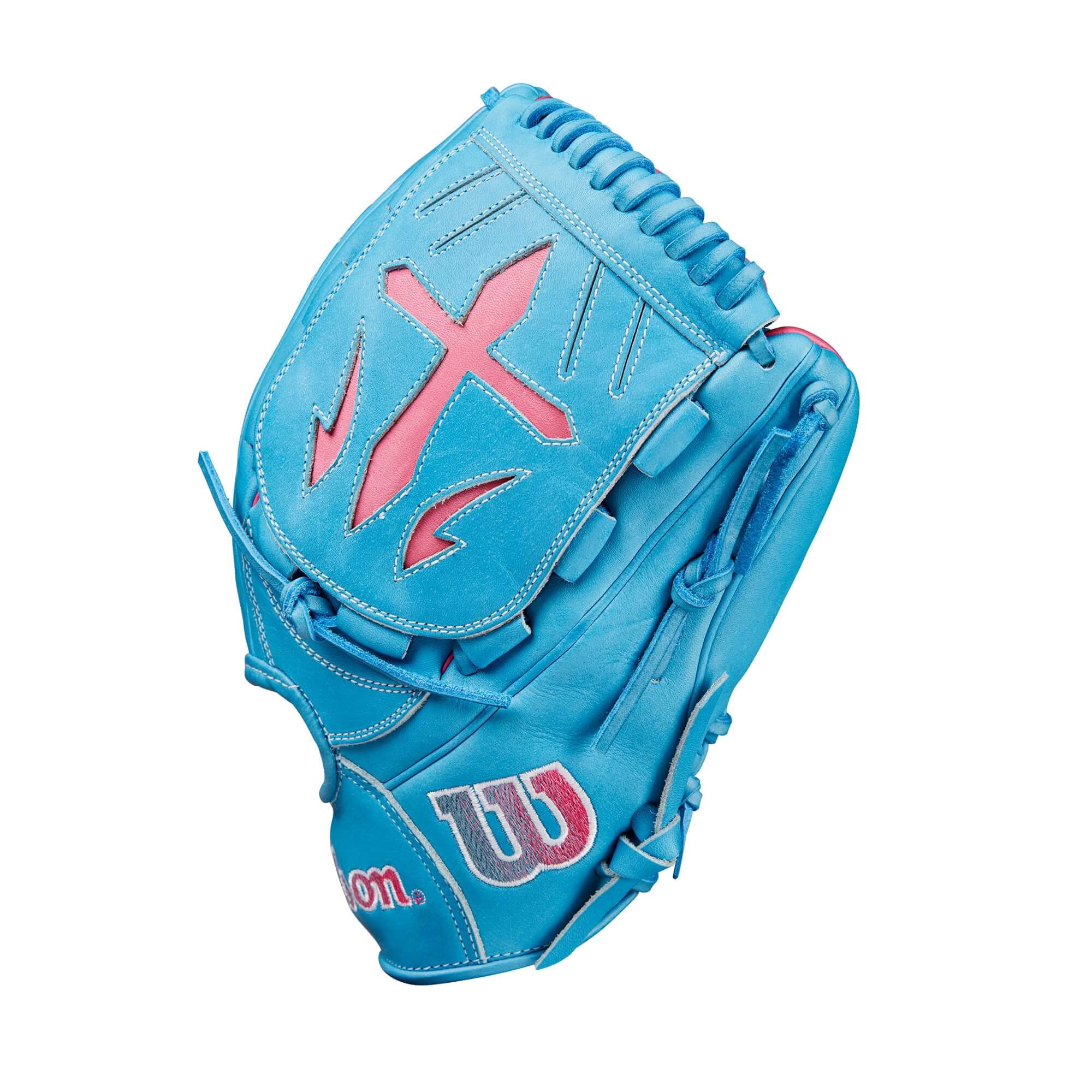 Wilson A2000 May 2024 Glove of the Month (GOTM) B23 Sky Blue/Flamingo Pink 12" - Image 4