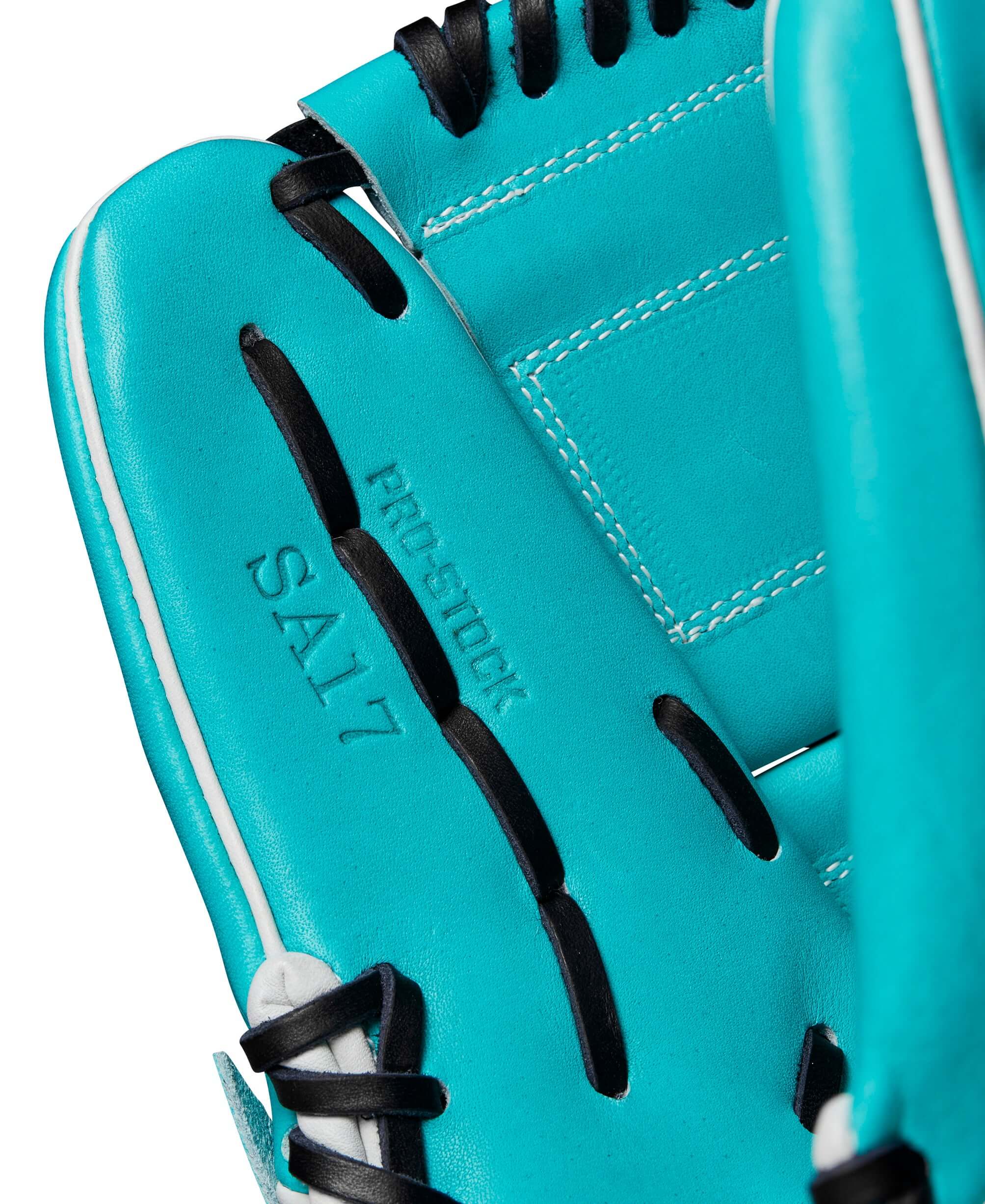Wilson A2000 Spring 2025 SA17 B2 Pitcher's Black/Teal 12" LHT - Image 7