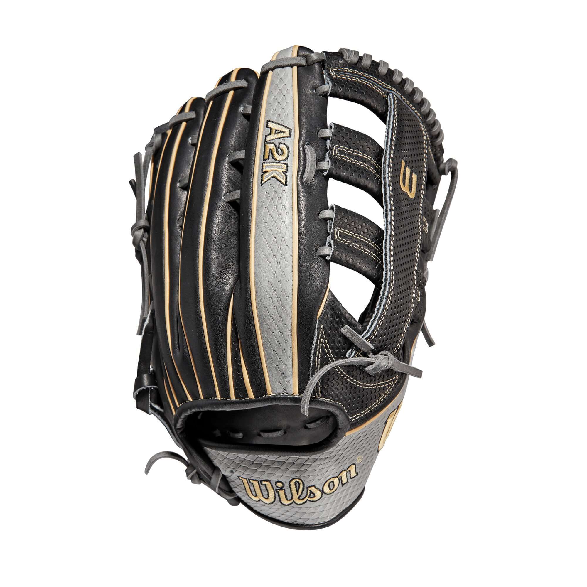 Wilson A2K 1775 w/Spin Control (OF) 12.75 Grey SnakeSkin/Black/Blonde - Image 2