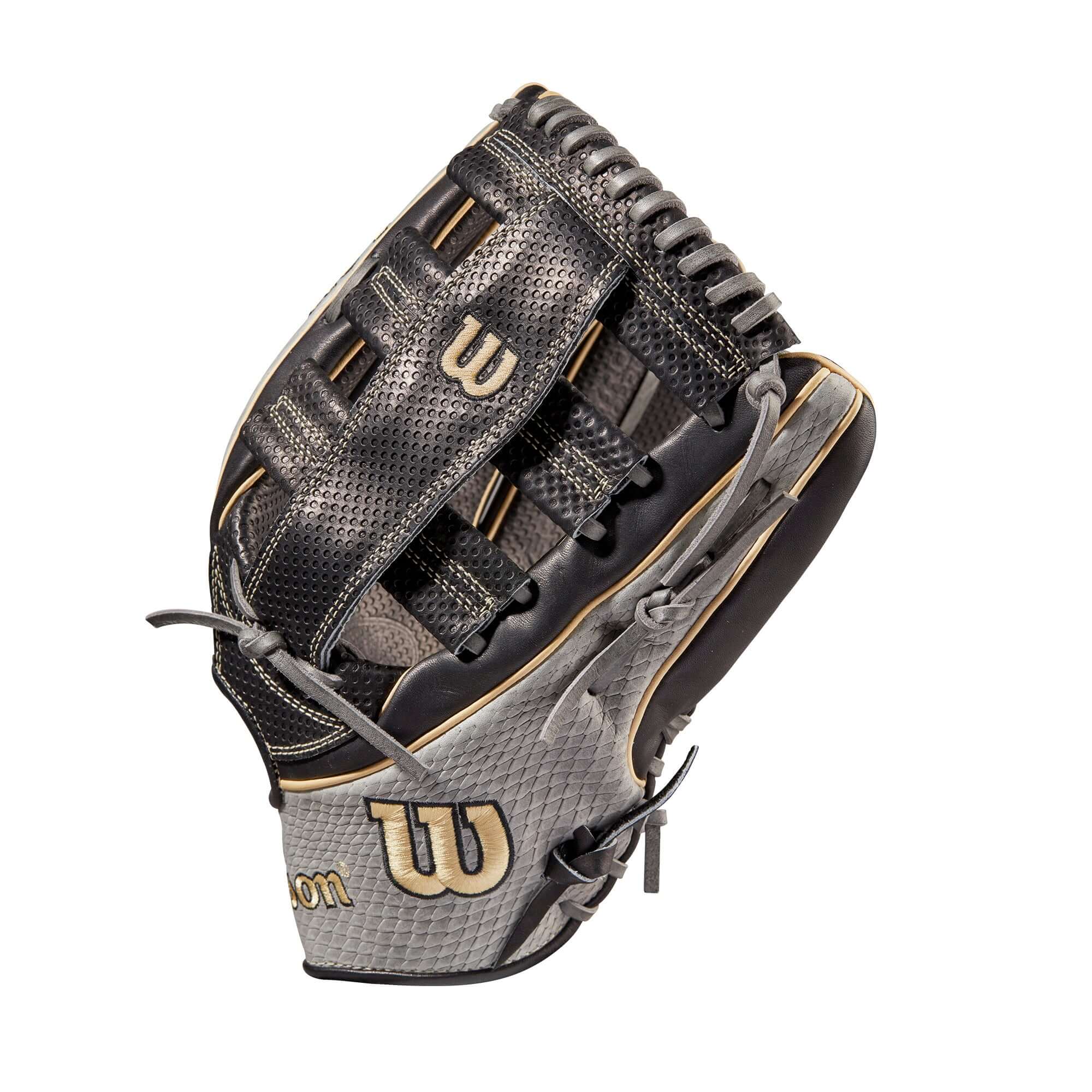 Wilson A2K 1775 w/Spin Control (OF) 12.75 Grey SnakeSkin/Black/Blonde - Image 4