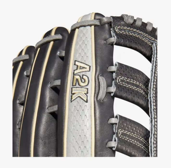Wilson A2K 1775 w/Spin Control  (OF) LHT 12.75 Grey SnakeSkin/Black/Blonde - Image 7