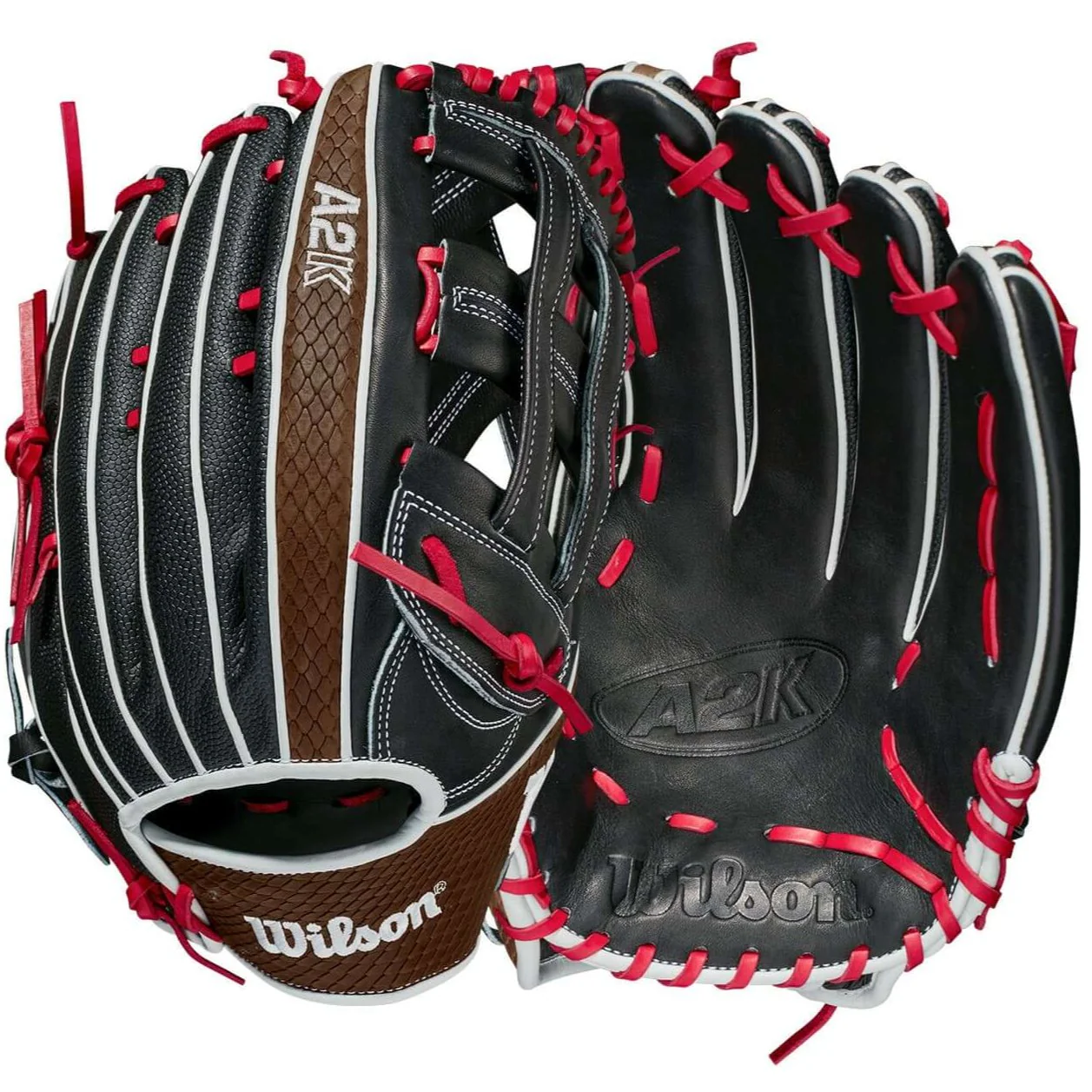 Wilson  A2K 1799 w/SuperSkin   (OF) 12.75 Black/Black/Saddle Tan