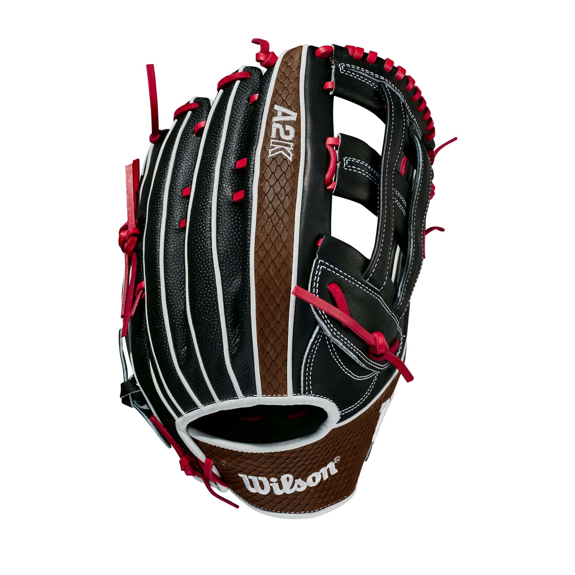Wilson  A2K 1799 w/SuperSkin   (OF) LHT 12.75 Black/Black/Saddle Tan - Image 2