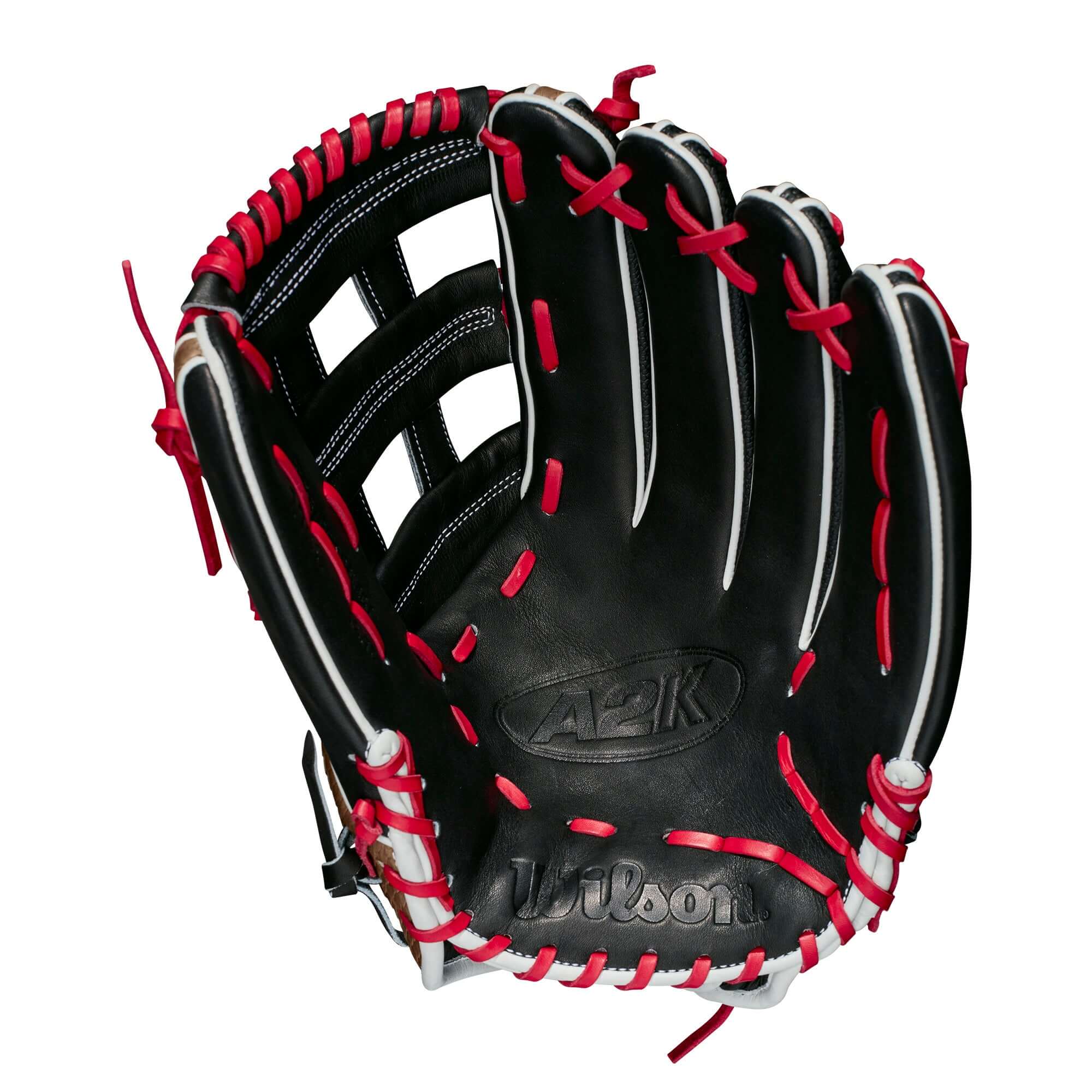Wilson  A2K 1799 w/SuperSkin   (OF) LHT 12.75 Black/Black/Saddle Tan - Image 3