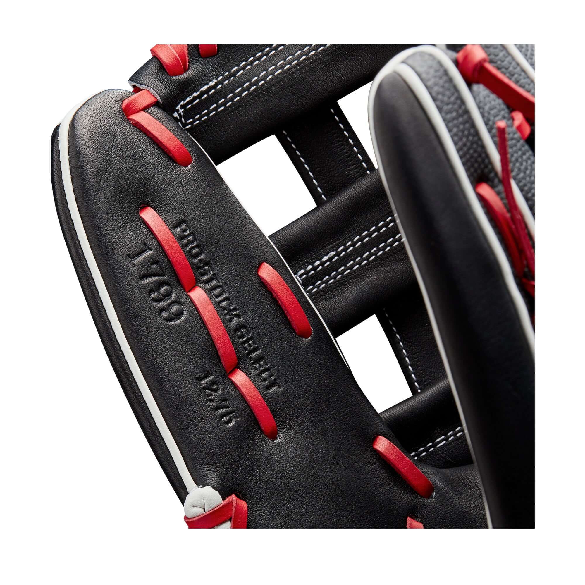 Wilson  A2K 1799 w/SuperSkin   (OF) LHT 12.75 Black/Black/Saddle Tan - Image 8
