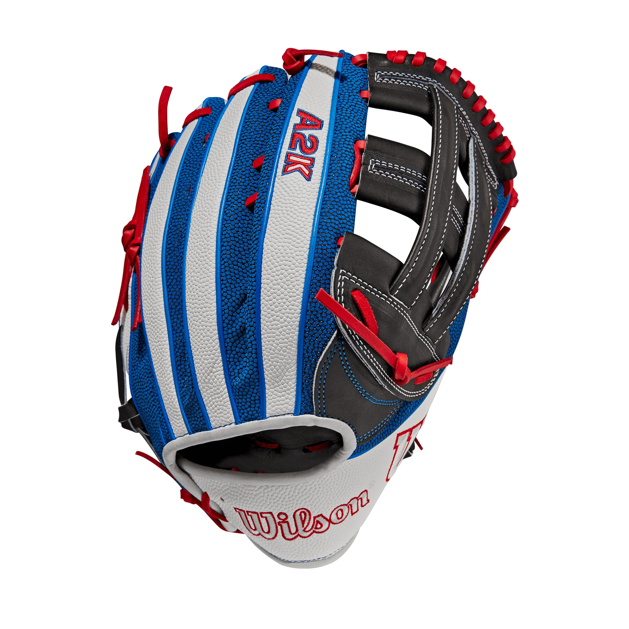 Wilson A2K Mookie Betts Game Model (OF) 12.5 Black/White SS/Royal/Red - Image 2