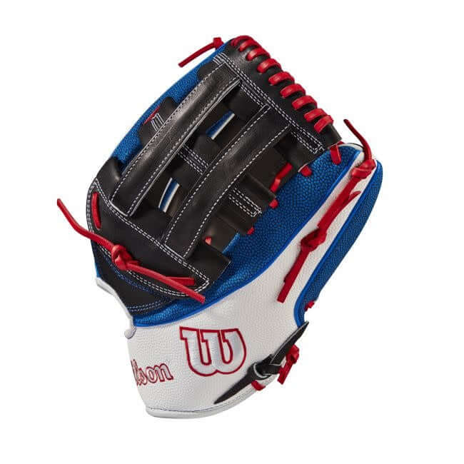 Wilson A2K Mookie Betts Game Model (OF) 12.5 Black/White SS/Royal/Red - Image 4