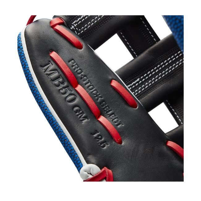 Wilson A2K Mookie Betts Game Model (OF) 12.5 Black/White SS/Royal/Red - Image 7