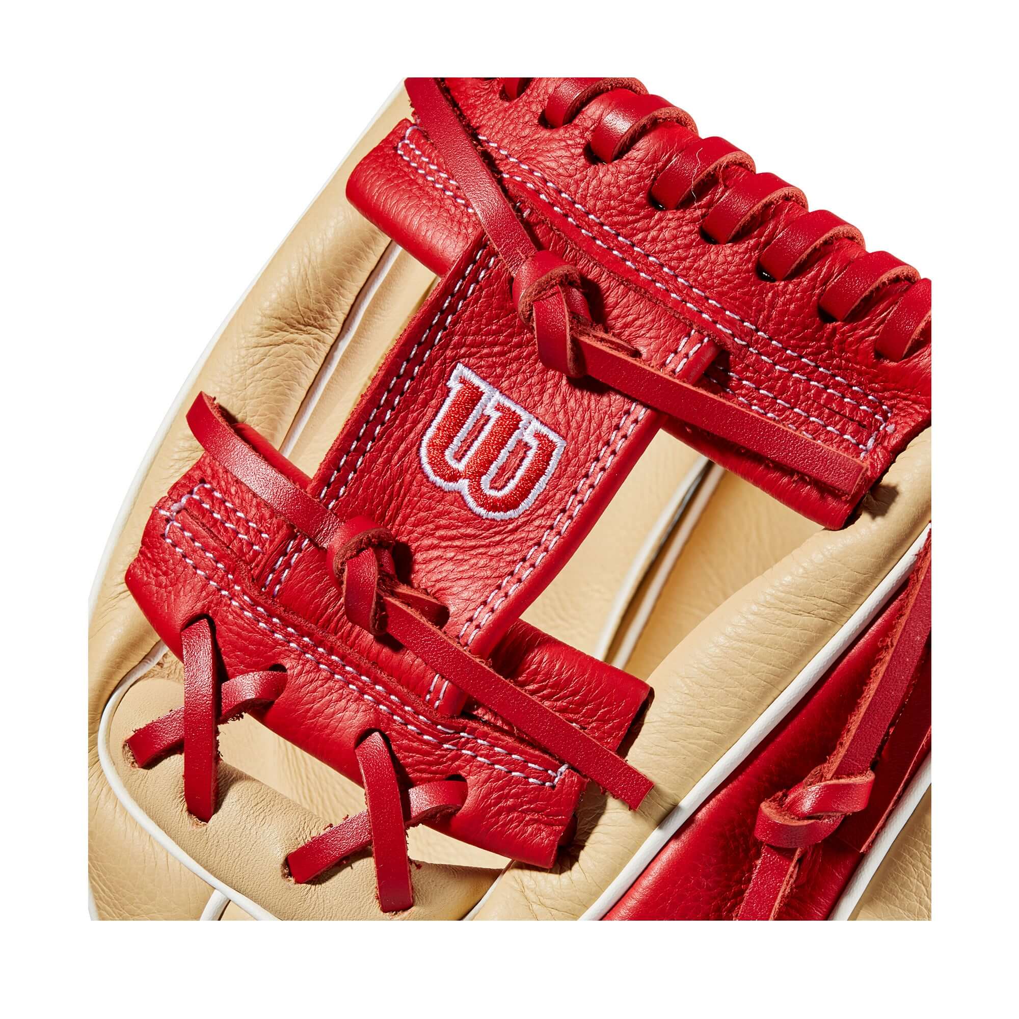 Wilson A500 11-inch Utility Youth Baseball Glove Blonde/Red/White - Image 6