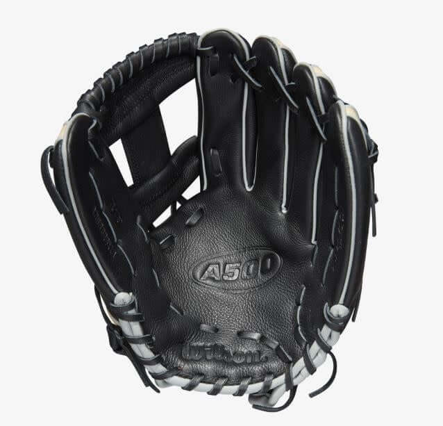 Wilson A500 11.5-inch Utility Youth Baseball Glove Black/Blonde/Red - Image 4