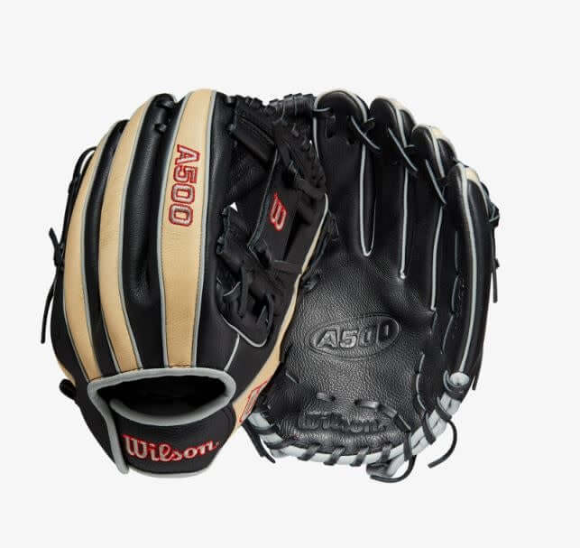 Wilson A500 11.5-inch Utility Youth Baseball Glove Black/Blonde/Red - Image 5