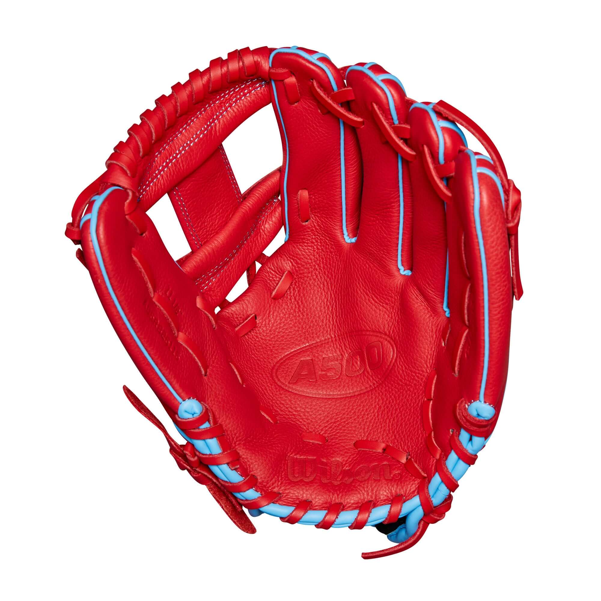 Wilson A500 Utility Youth Glove Red/Blue/White 11.5” - Image 4