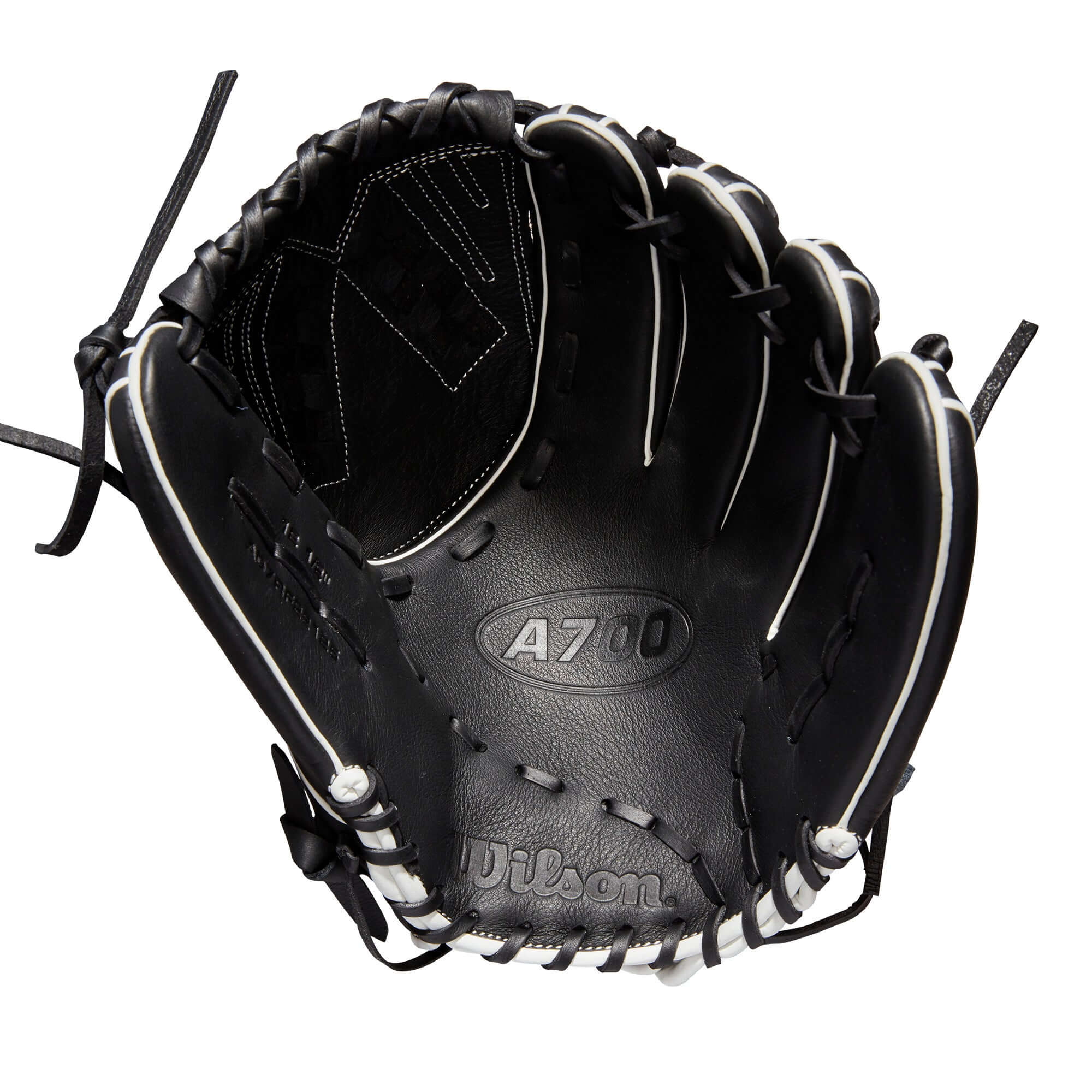 Wilson A700  Fastpitch 12.5" 12.5 Black/White - Image 2