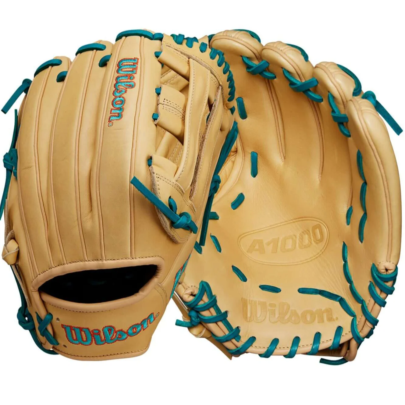 Wilson Fall 2024 A1000 DW5 Infield Baseball Glove Blonde/Teal 12”
