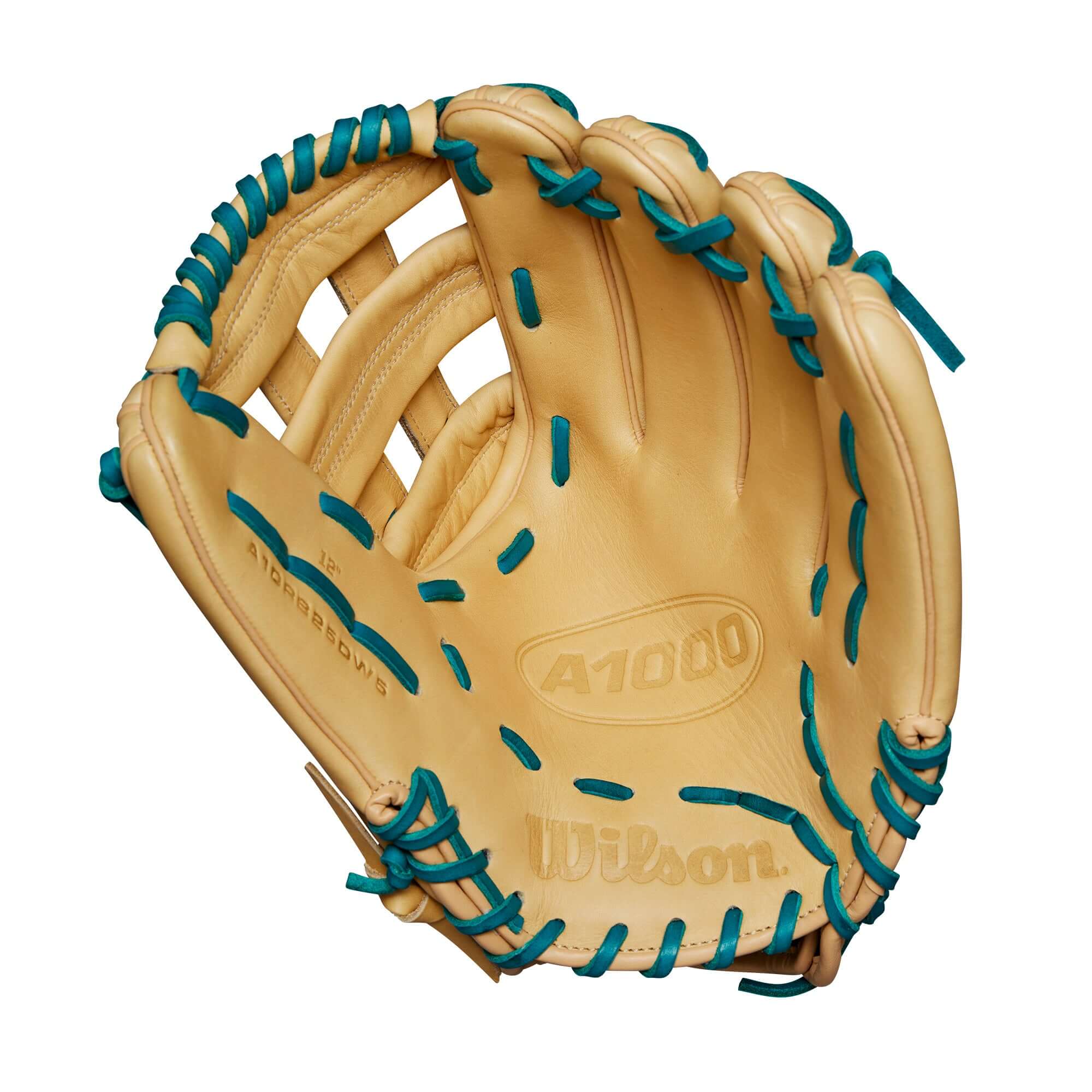 Wilson Fall 2024 A1000 DW5 Infield Baseball Glove Blonde/Teal 12” - Image 3