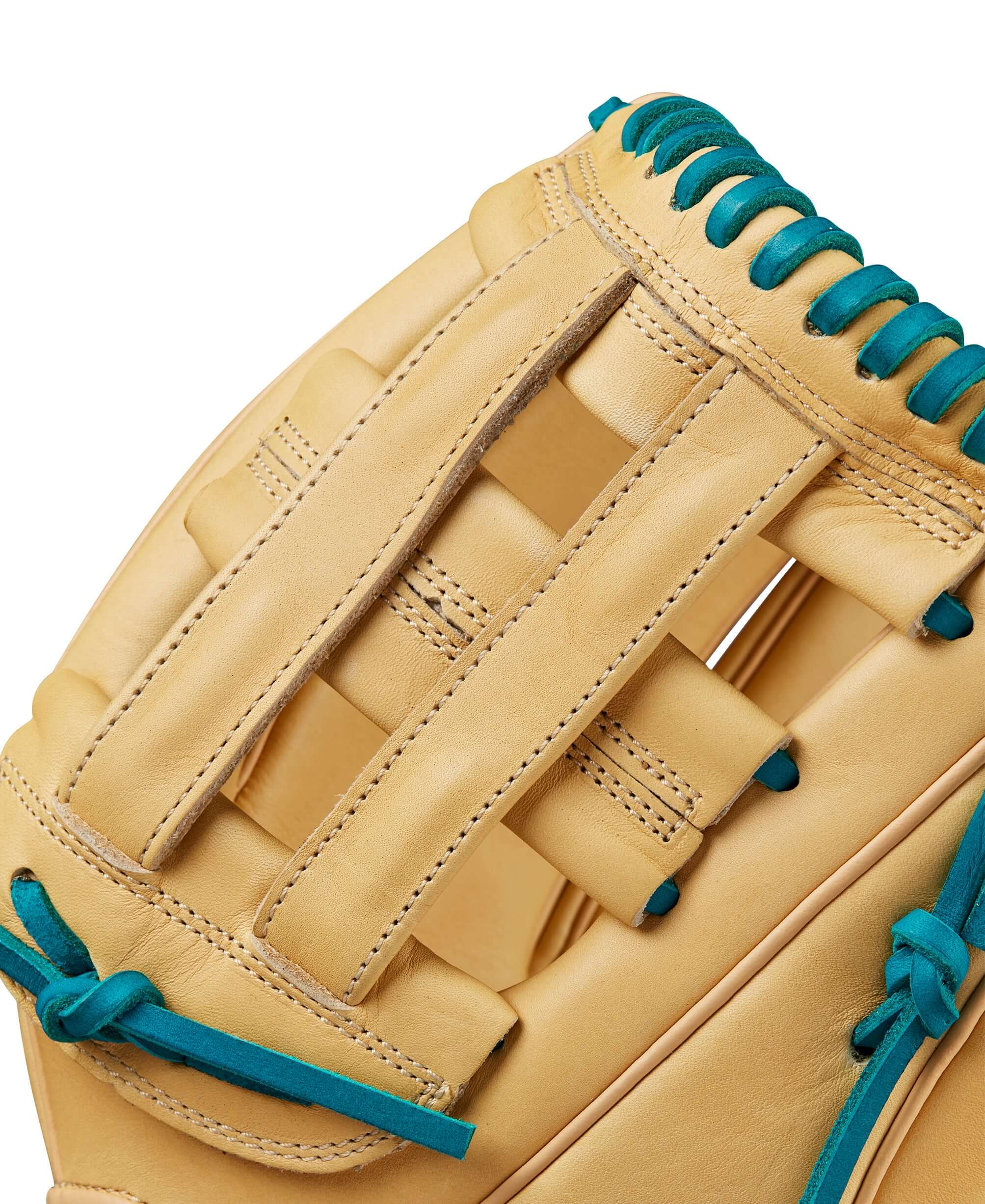 Wilson Fall 2024 A1000 DW5 Infield Baseball Glove Blonde/Teal 12” - Image 6