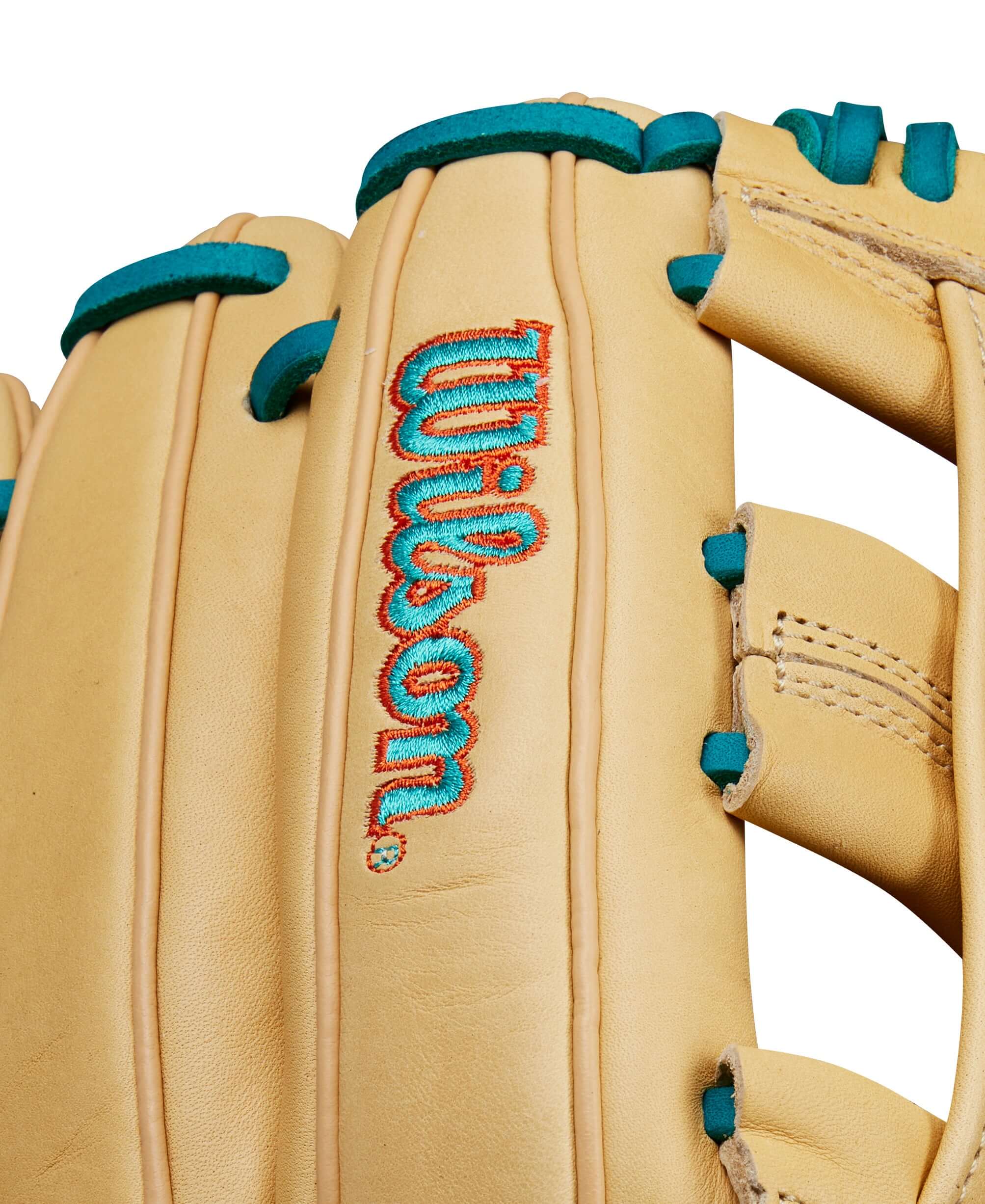 Wilson Fall 2024 A1000 DW5 Infield Baseball Glove Blonde/Teal 12” - Image 7