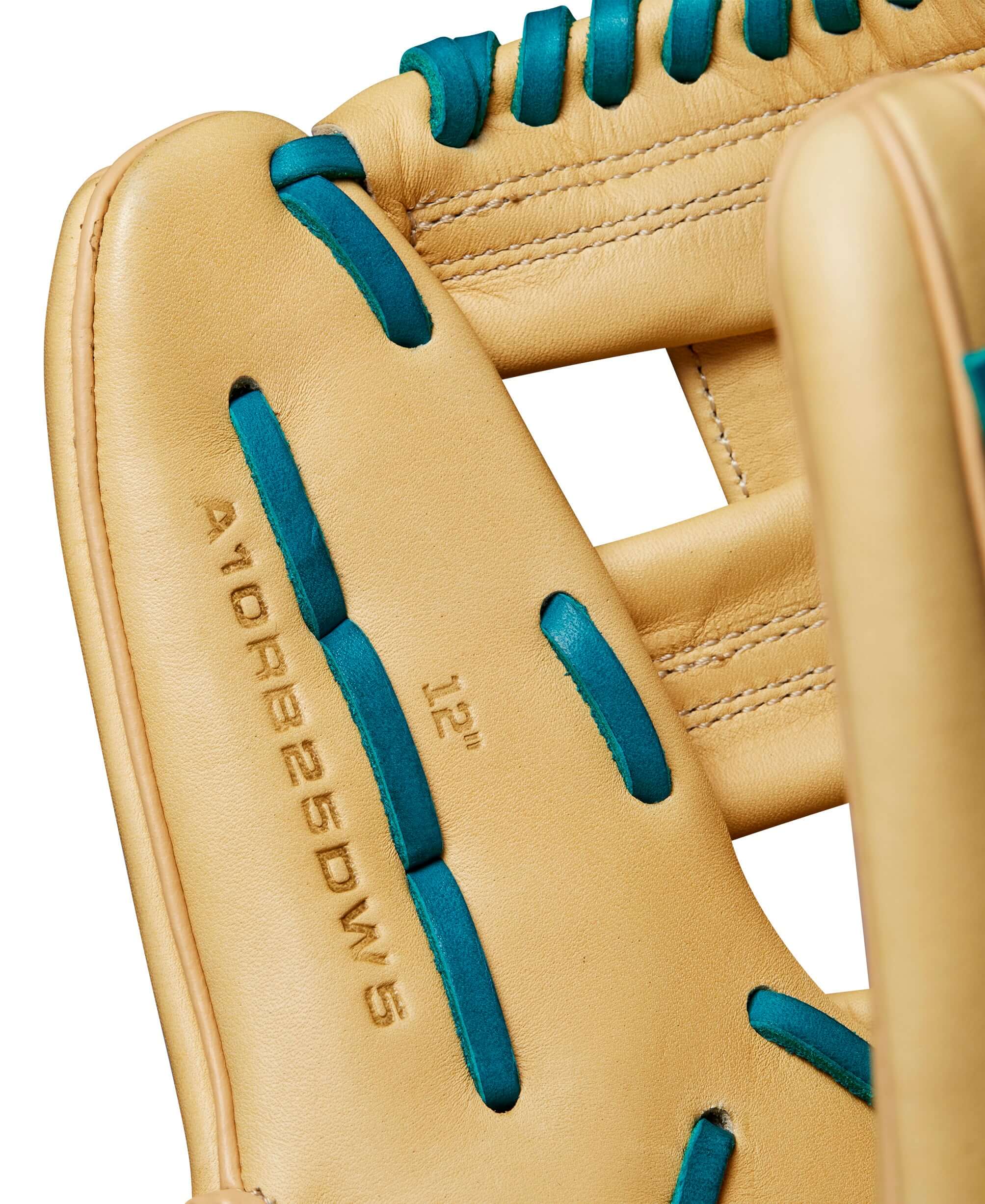 Wilson Fall 2024 A1000 DW5 Infield Baseball Glove Blonde/Teal 12” - Image 8
