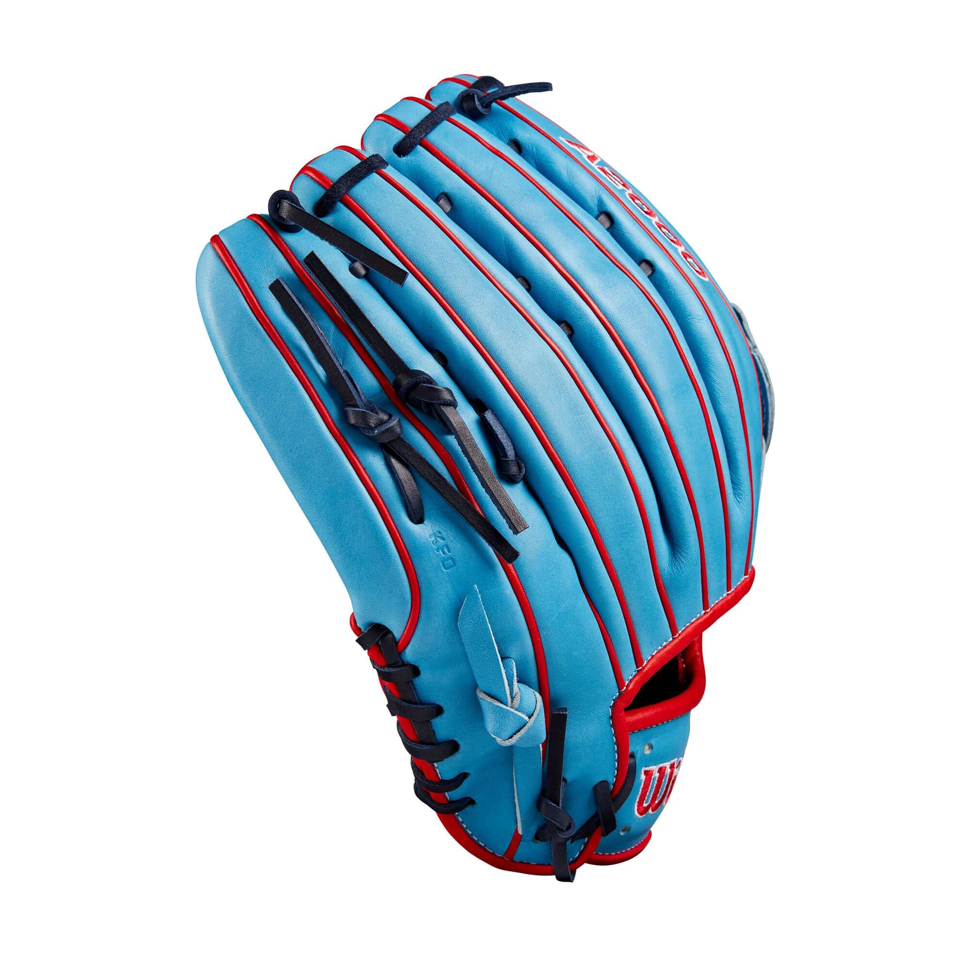 Wilson Fall 2024 A2000 1750 Outfield Baseball Glove Sky Blue /Red 12.5" - Image 5