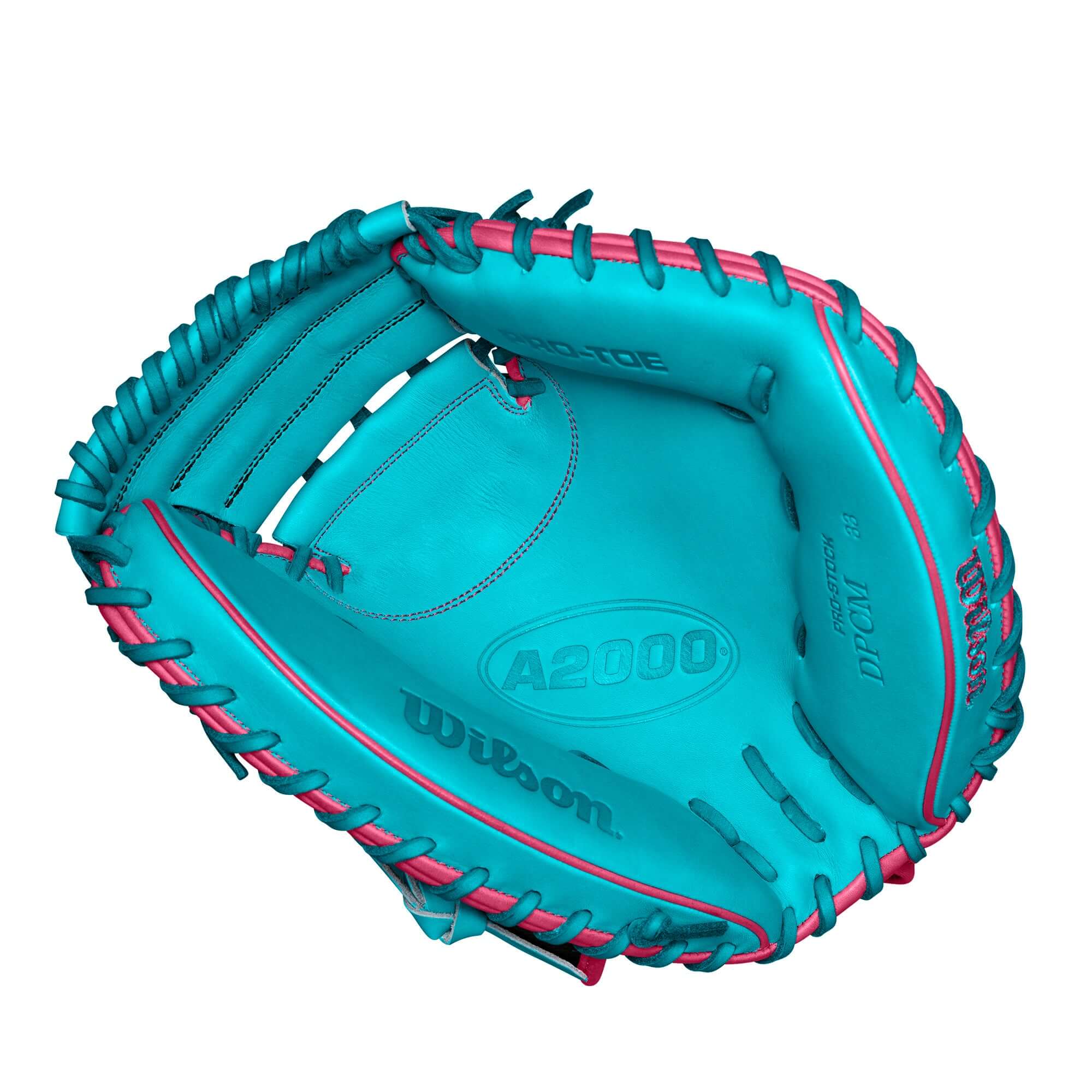 Wilson Fall 2024 A2000 CM33 Baseball Catcher's Mitt Black/Teal/ 33" - Image 3