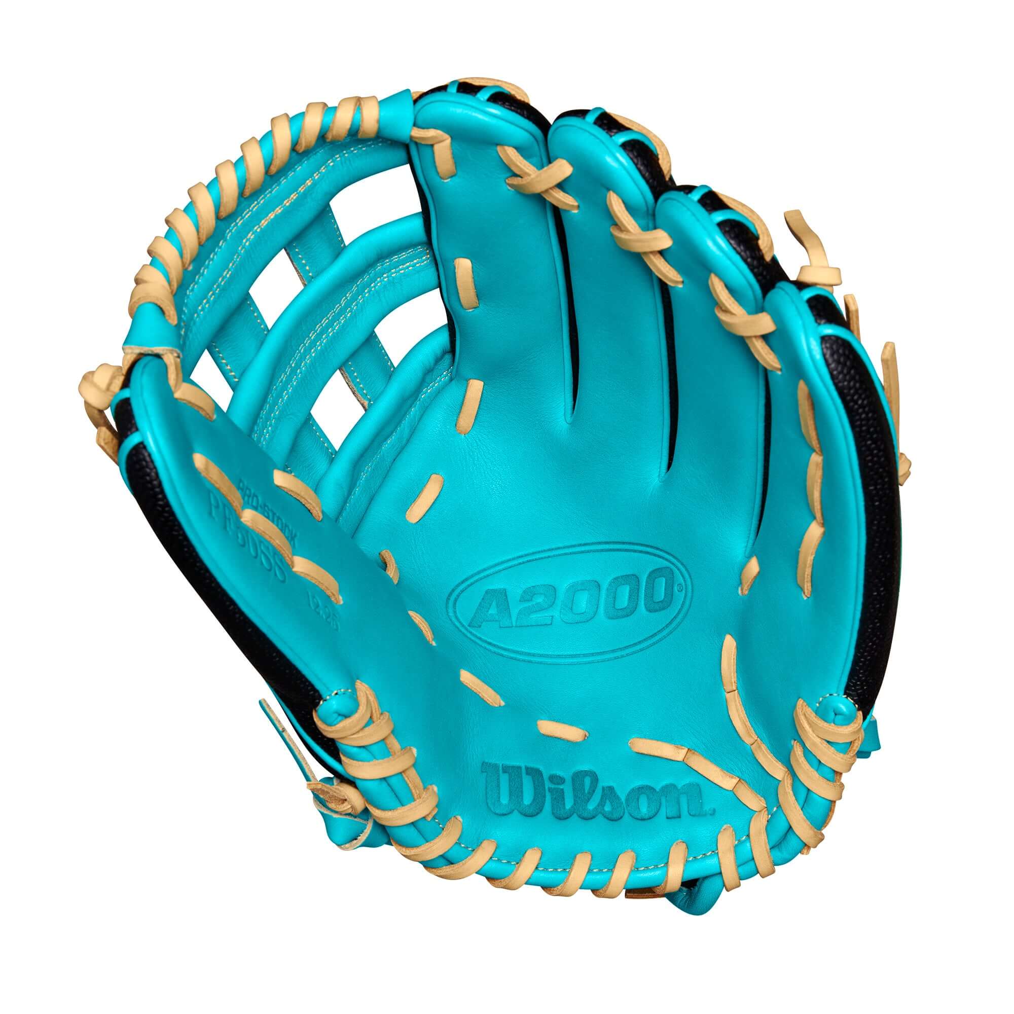 Wilson Fall 2024 A2000 PF50SS Outfield Baseball Glove Black/Teal 12.25" - Image 3