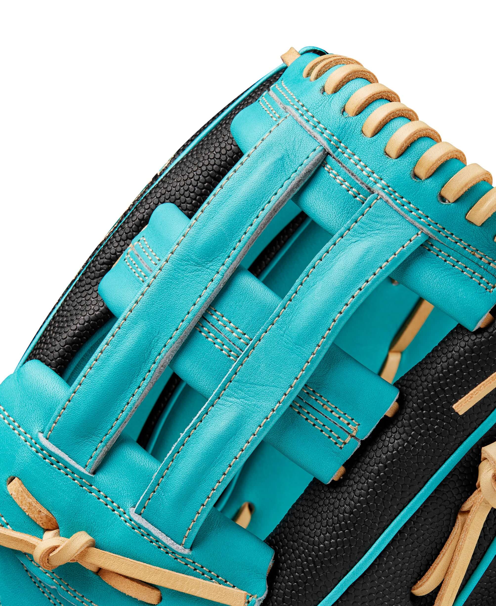 Wilson Fall 2024 A2000 PF50SS Outfield Baseball Glove Black/Teal 12.25" - Image 6