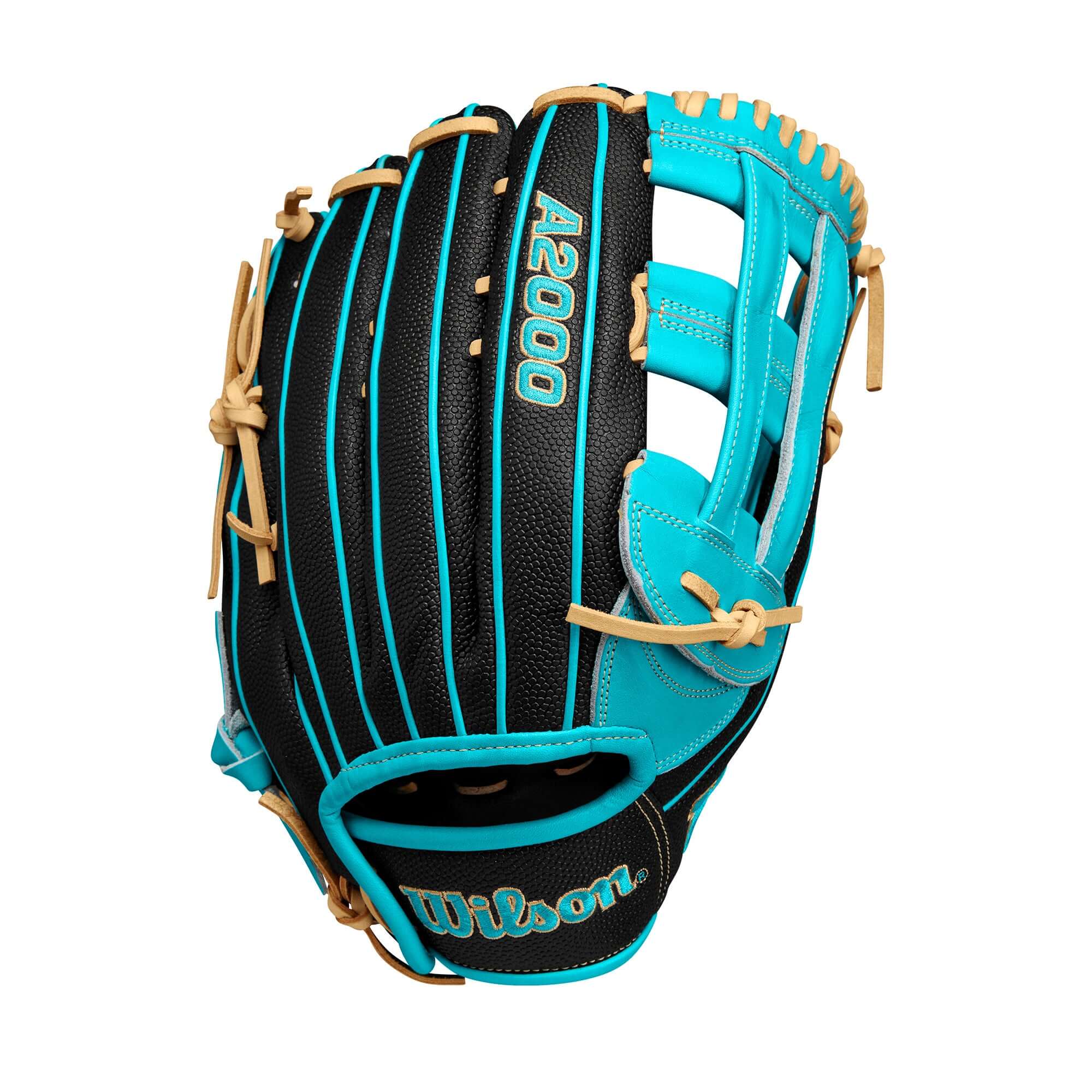 Wilson Fall 2024 A2000 PF50SS Outfield Baseball Glove LHT Blk/Te 12.25" - Image 2