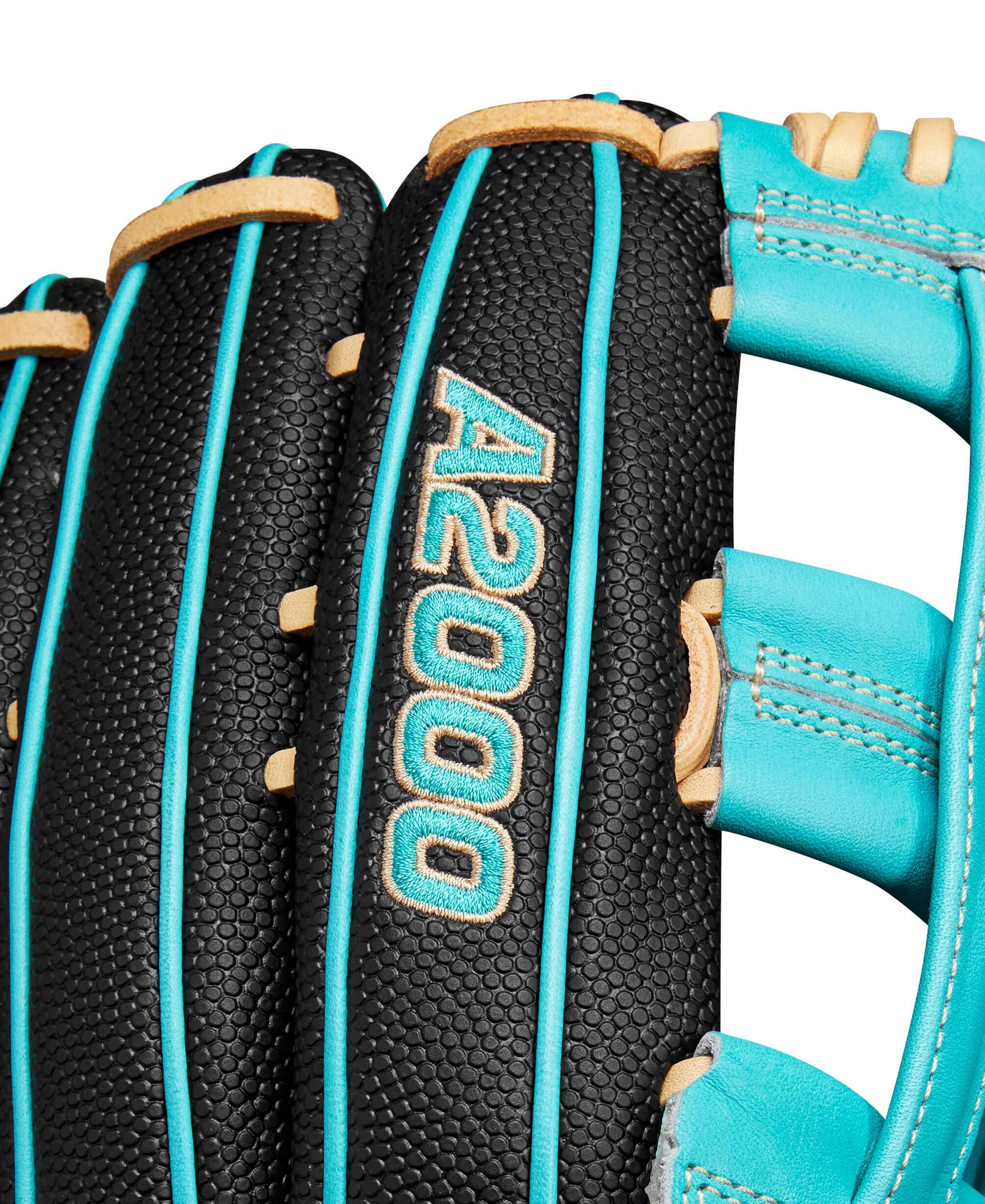 Wilson Fall 2024 A2000 PF50SS Outfield Baseball Glove LHT Blk/Te 12.25" - Image 7