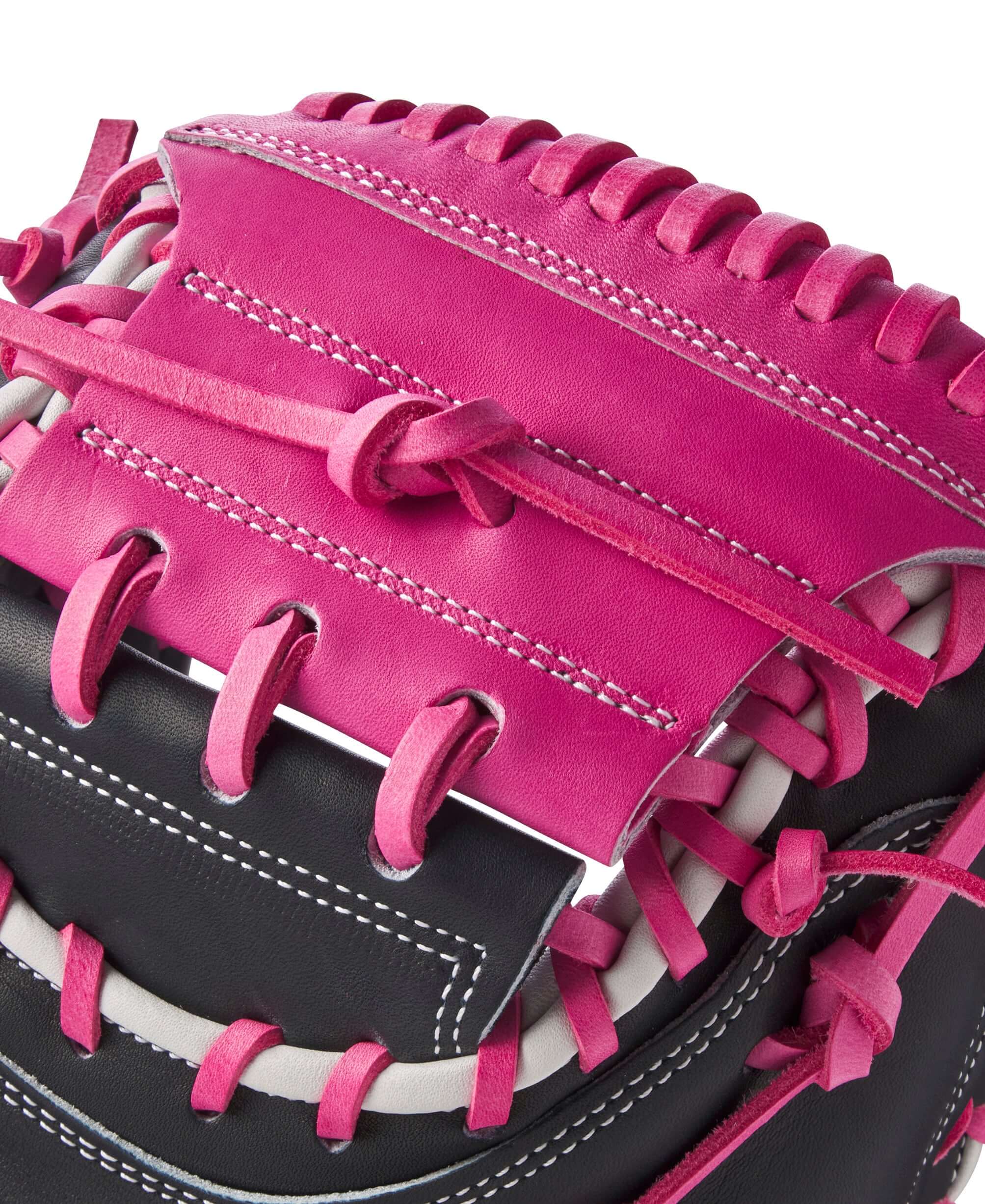 Wilson Fall 2024 A2K M23 Baseball Catcher's Mitt Navy Blue/Flamingo 33.5" - Image 5