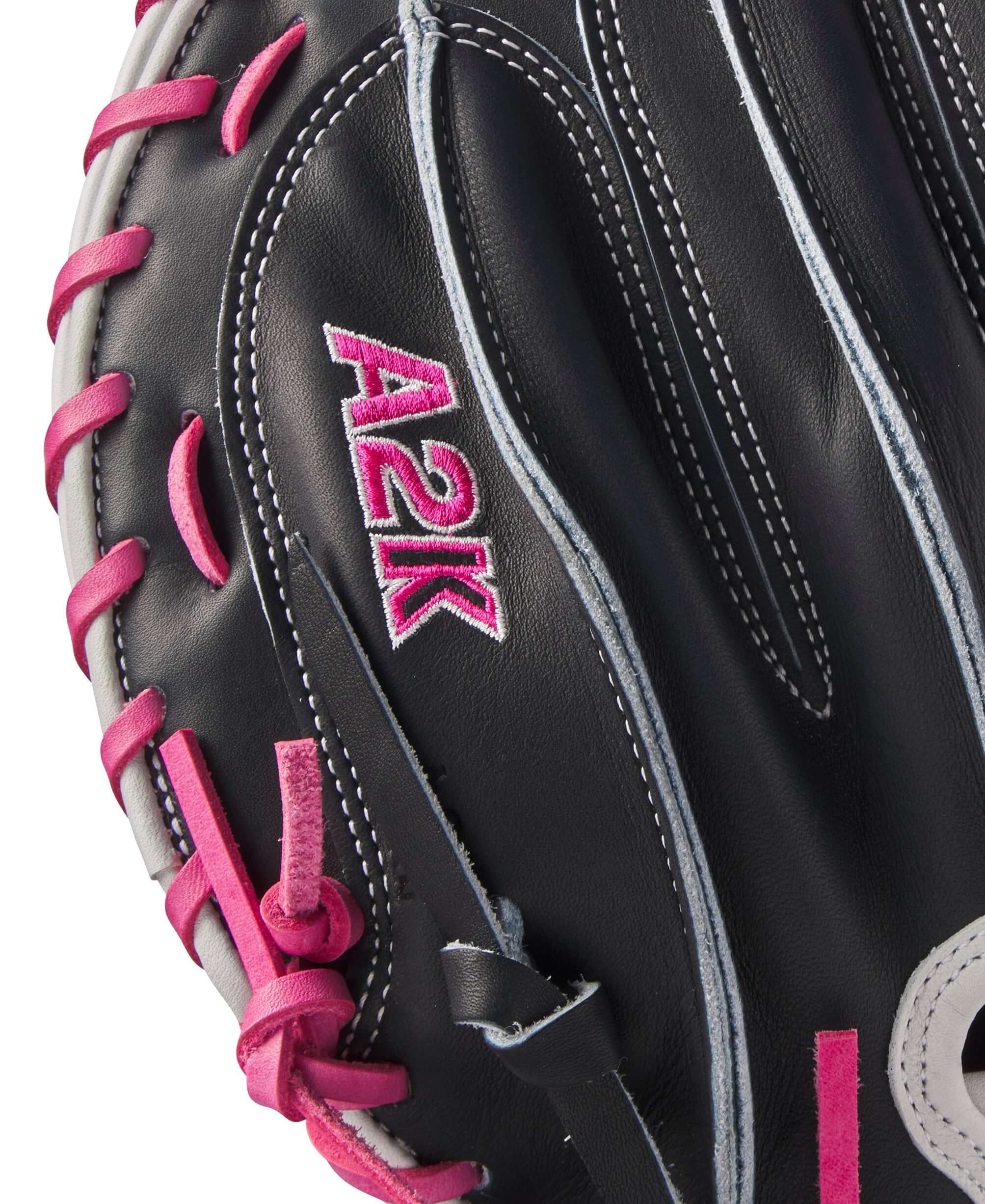 Wilson Fall 2024 A2K M23 Baseball Catcher's Mitt Navy Blue/Flamingo 33.5" - Image 6