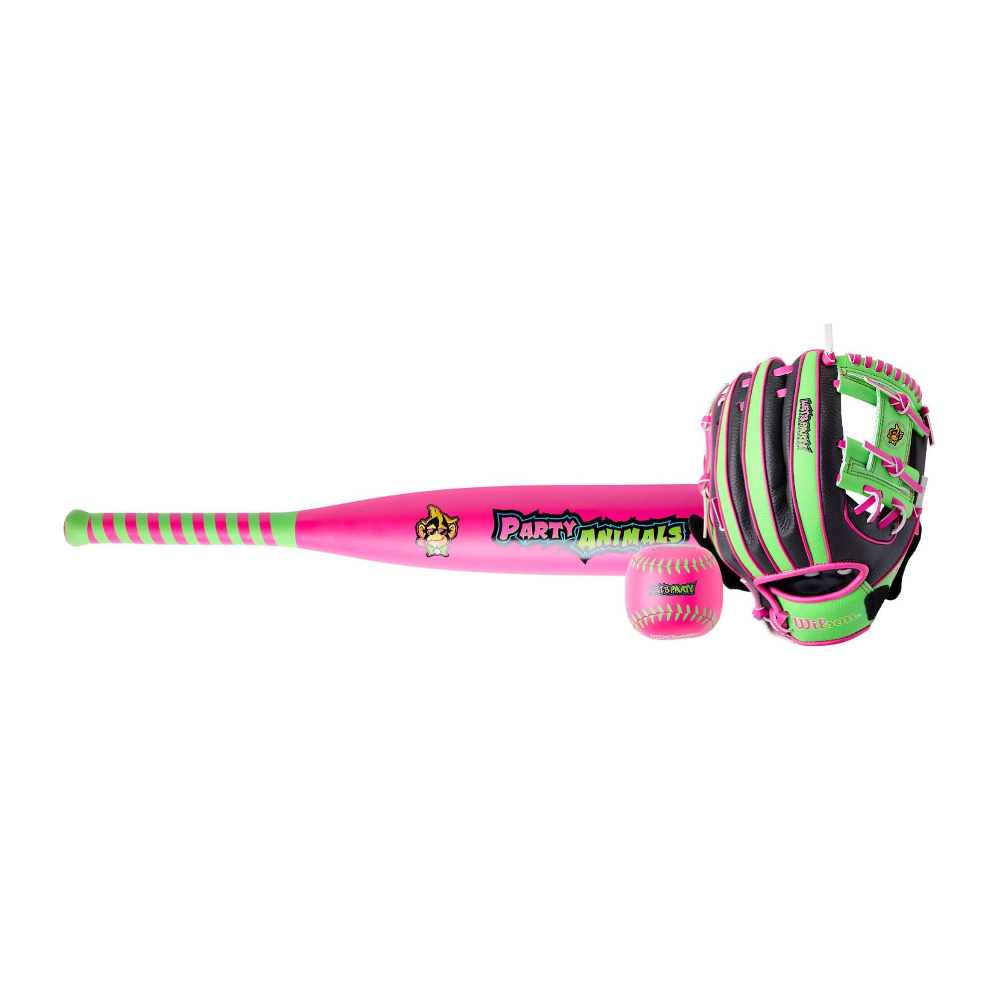 Wilson Party Animals A200 10" Glove Ball Bat Kit LHT - Image 3