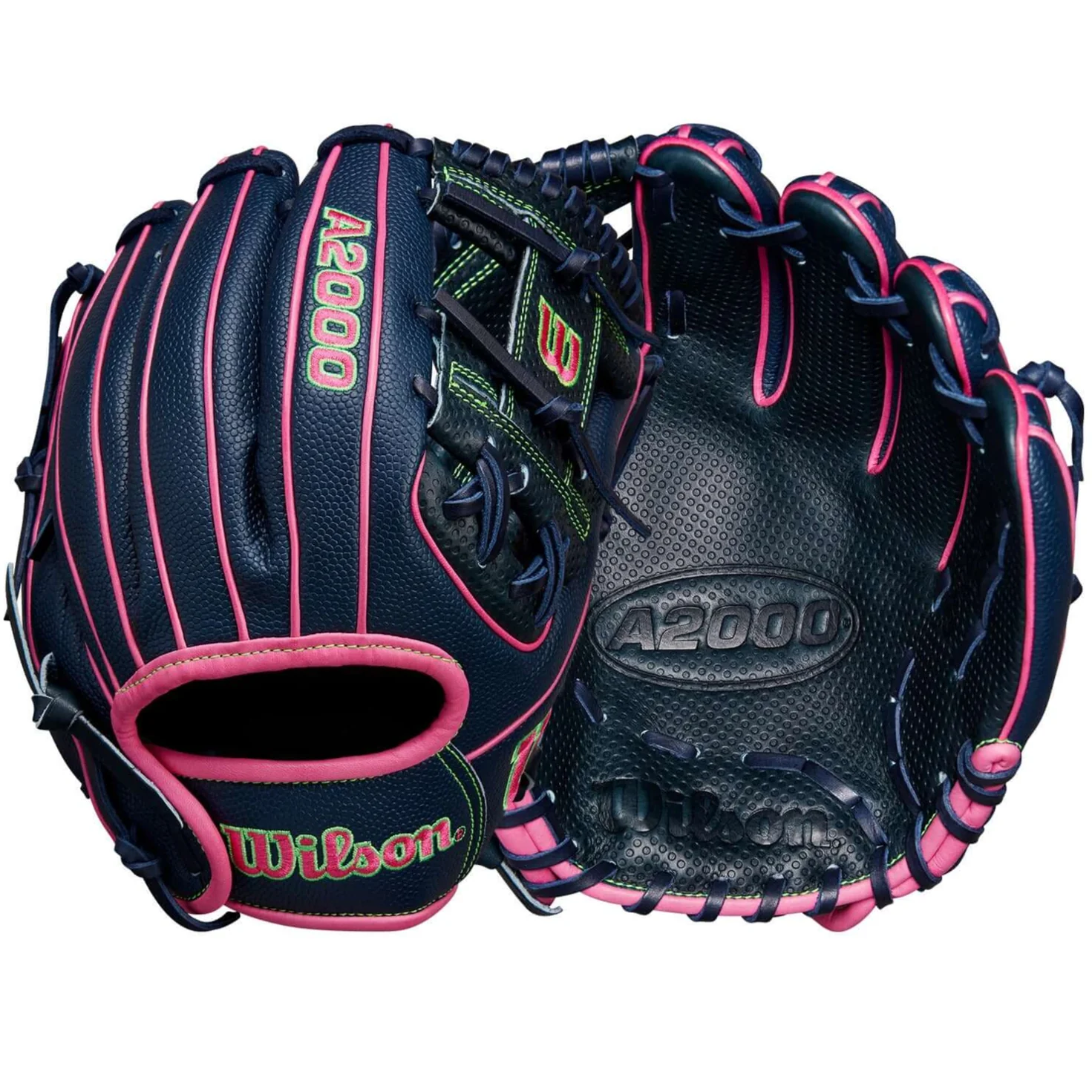 Wilson Spring 2025 A2000 DP15SS Navy/Pink/Green 11.5"