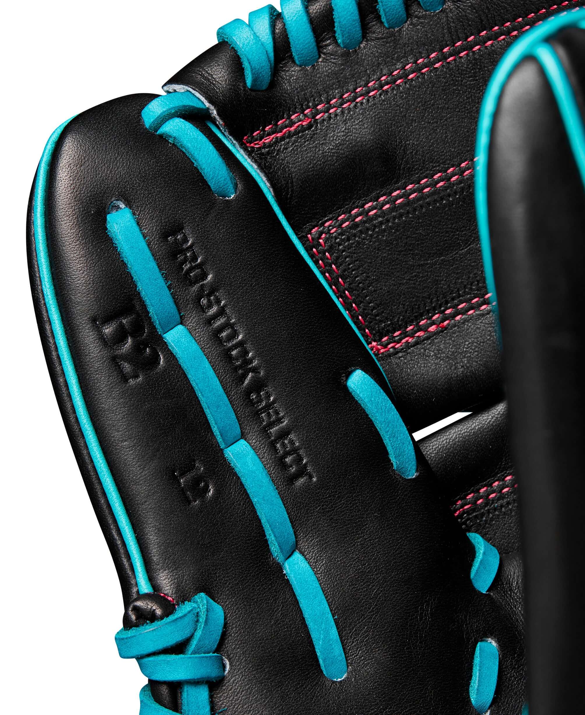 Wilson Spring 2025 A2K B2 Black/Teal/Flamingo 12" LHT - Image 3