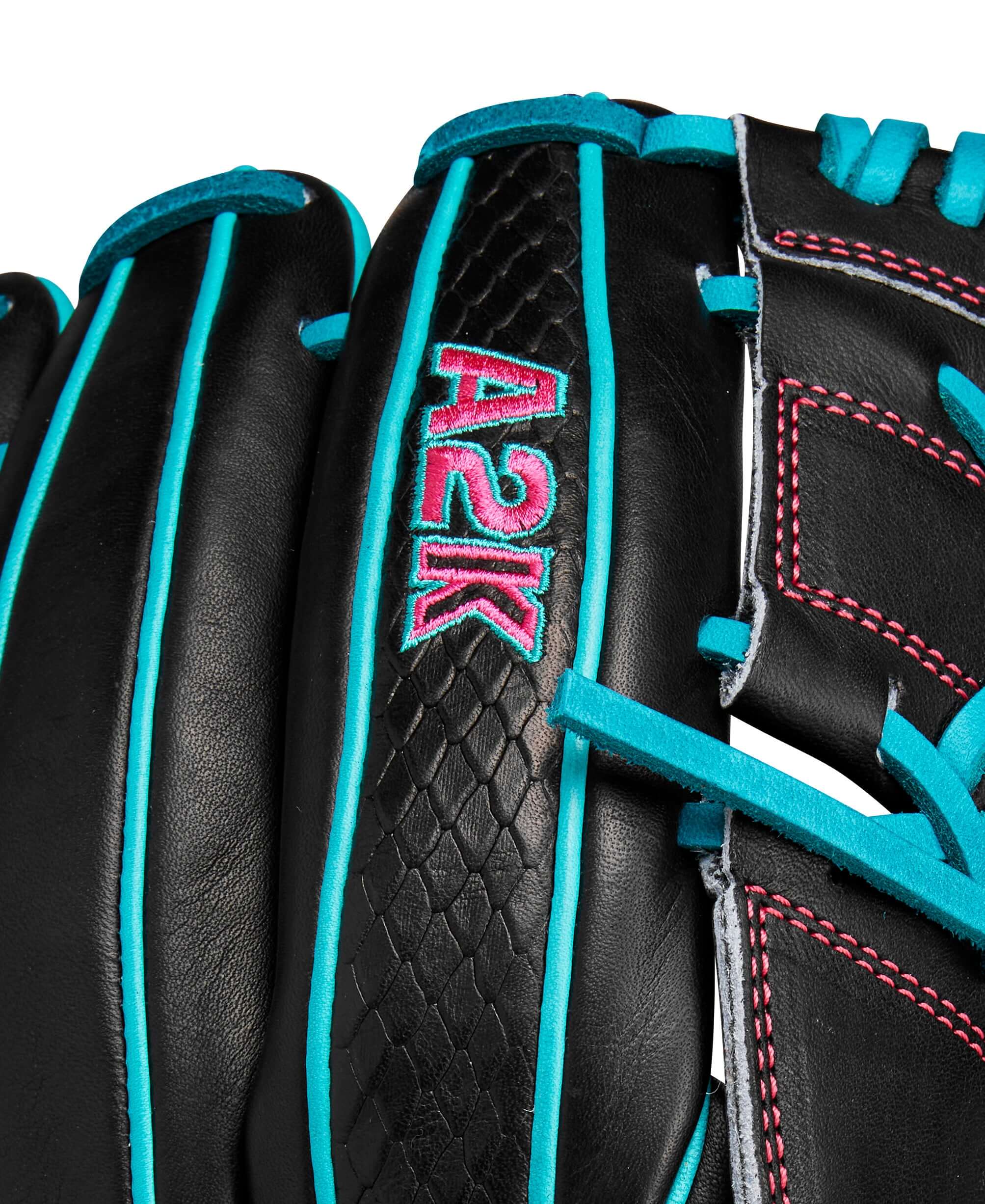 Wilson Spring 2025 A2K B2 Black/Teal/Flamingo 12" LHT - Image 4
