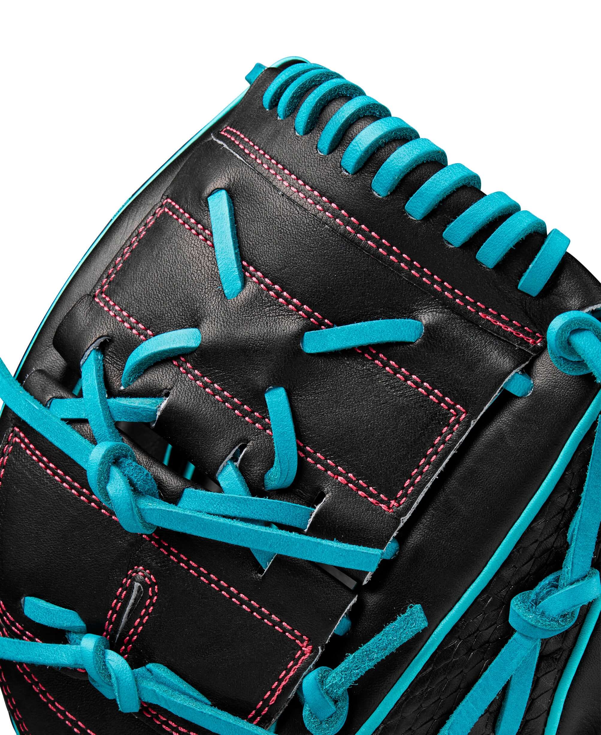 Wilson Spring 2025 A2K B2 Black/Teal/Flamingo 12" LHT - Image 5