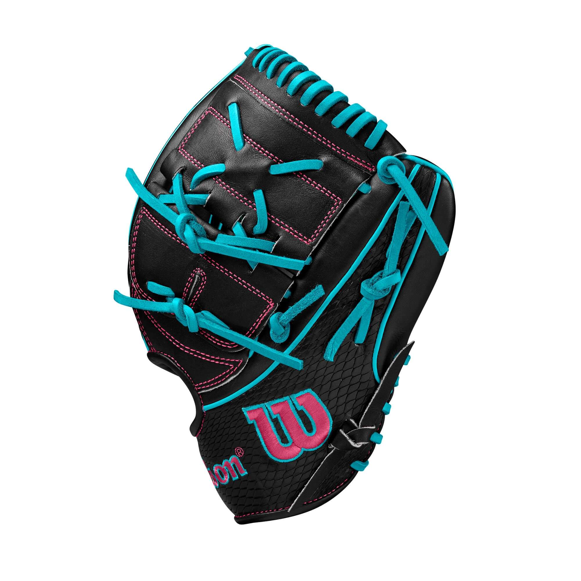Wilson Spring 2025 A2K B2 Black/Teal/Flamingo 12" LHT - Image 7