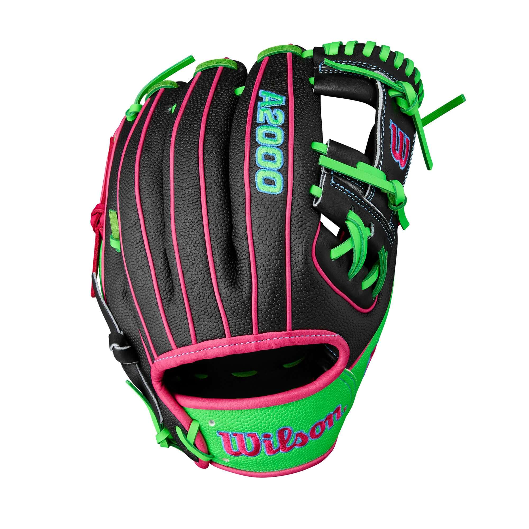 Wilson Summer 2025 A2000 1786 Infield Baseball Glove Black/Neon Green /Flamingo 11.5" - Image 3