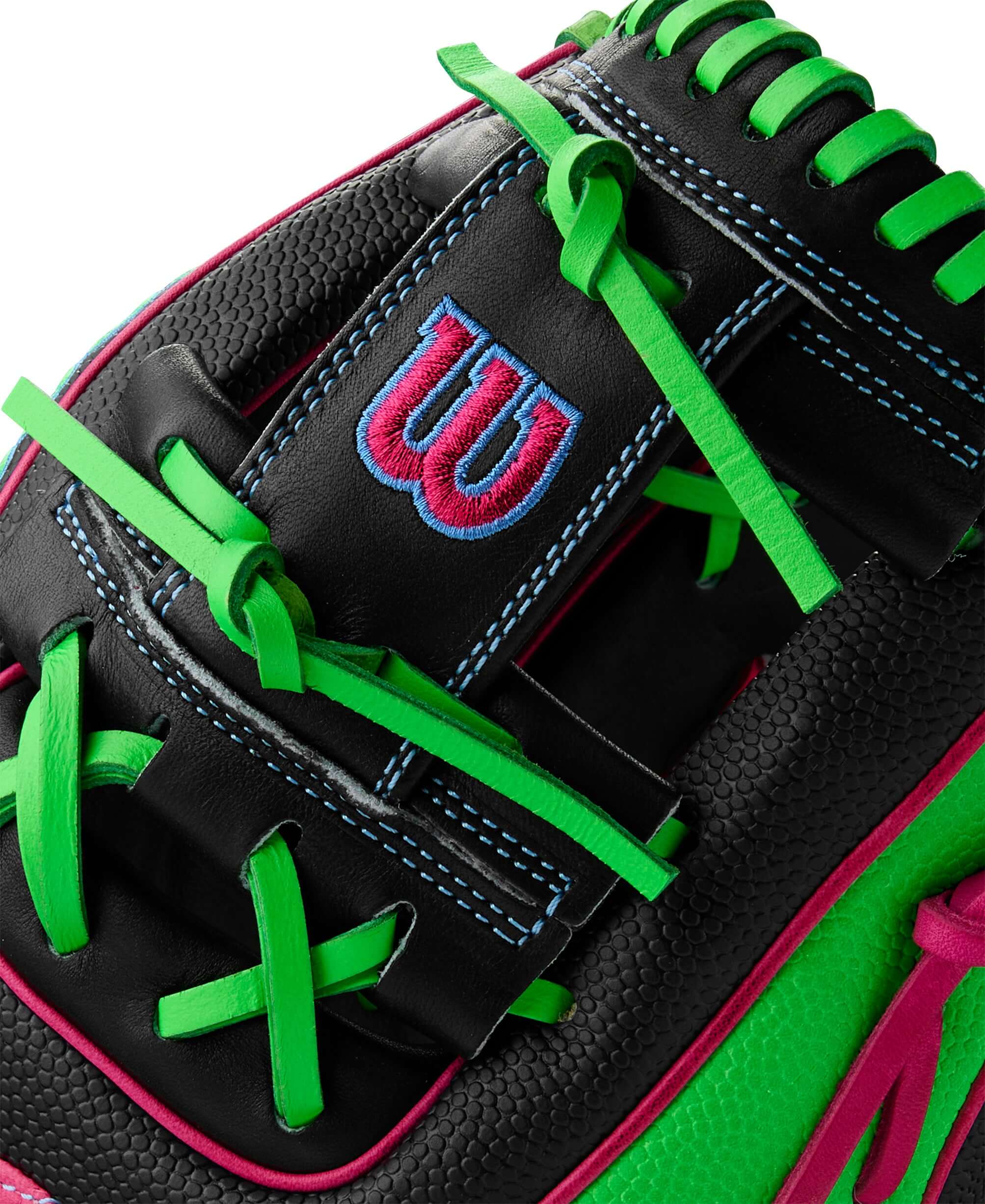 Wilson Summer 2025 A2000 1786 Infield Baseball Glove Black/Neon Green /Flamingo 11.5" - Image 6