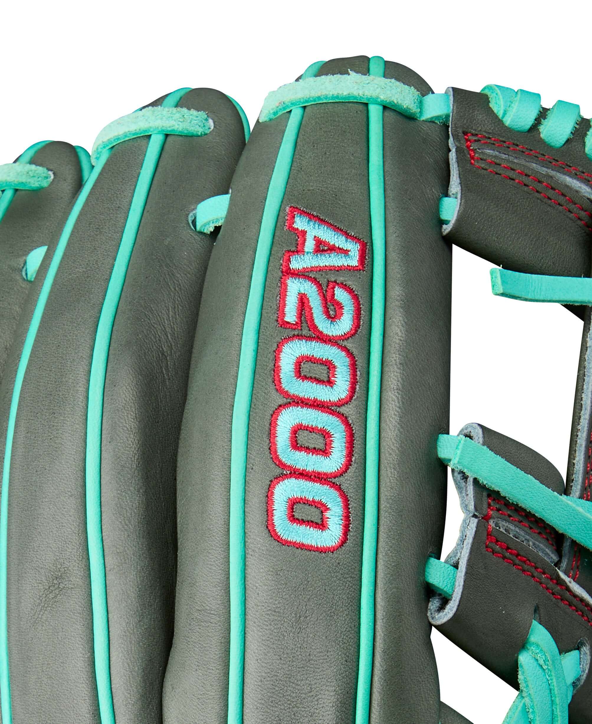 Wilson Summer 2025 A2000 1975 Infield Baseball Glove Coal/Seafoam/Red 11.75" - Image 4