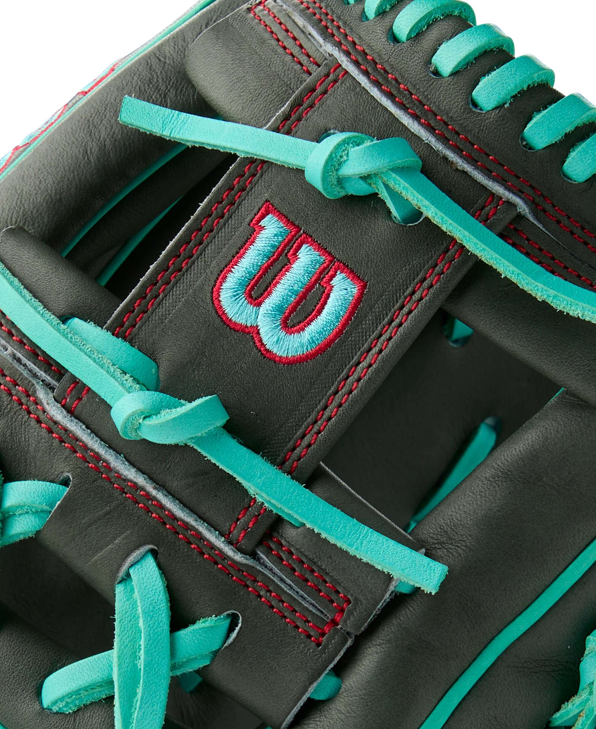 Wilson Summer 2025 A2000 1975 Infield Baseball Glove Coal/Seafoam/Red 11.75" - Image 6