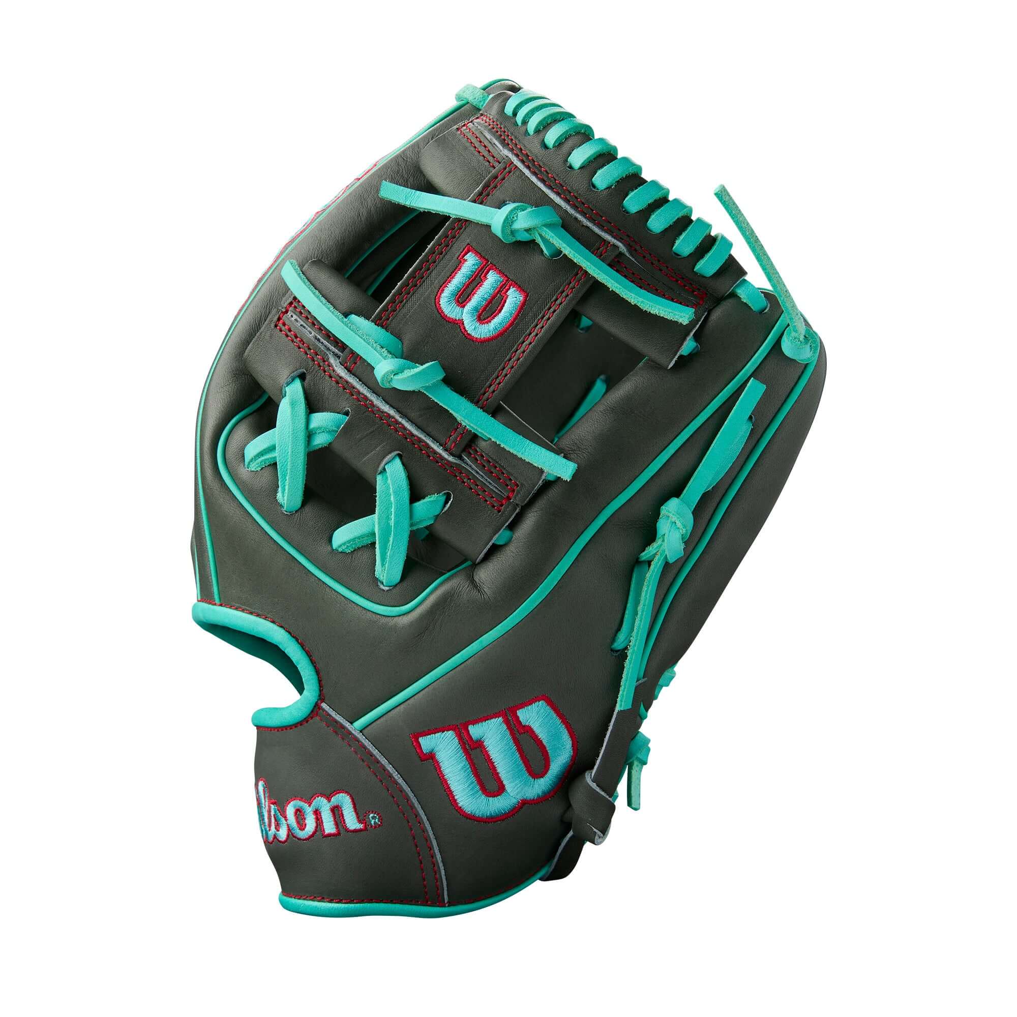 Wilson Summer 2025 A2000 1975 Infield Baseball Glove Coal/Seafoam/Red 11.75" - Image 8