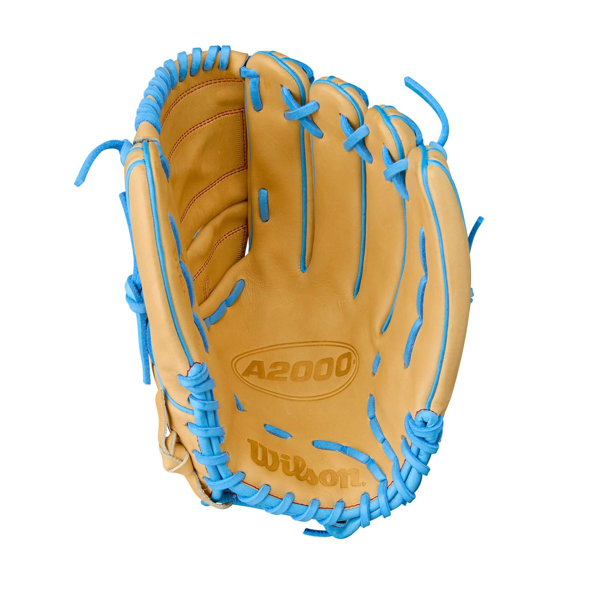Wilson Summer 2025 A2000 B125 Pitcher's Baseball Glove Blonde/Sky Blue/Red 12.5" - Image 3