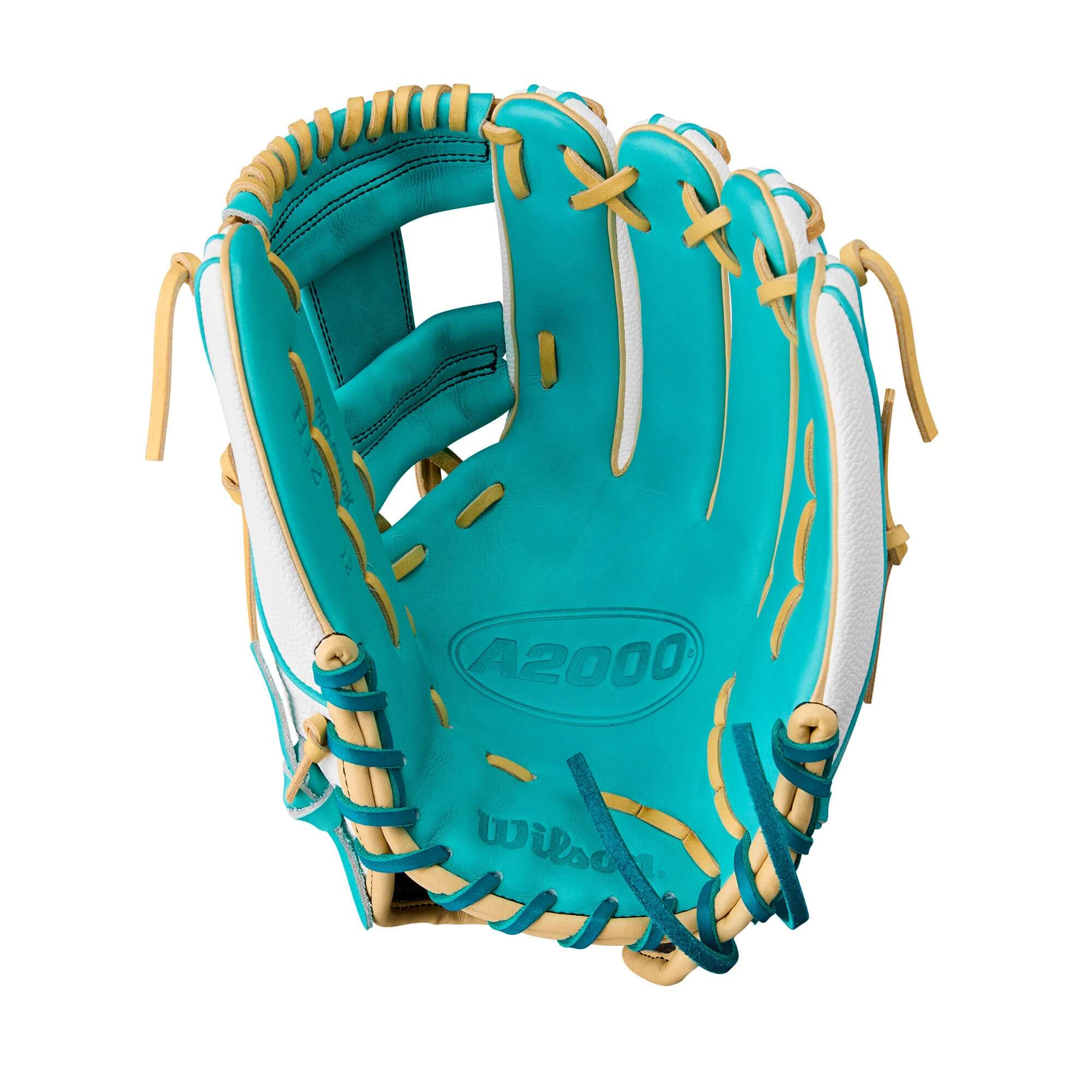 Wilson Summer 2025 A2000 H12SS Infield Fastpitch Softball Glove Teal/Bl 12" - Image 2