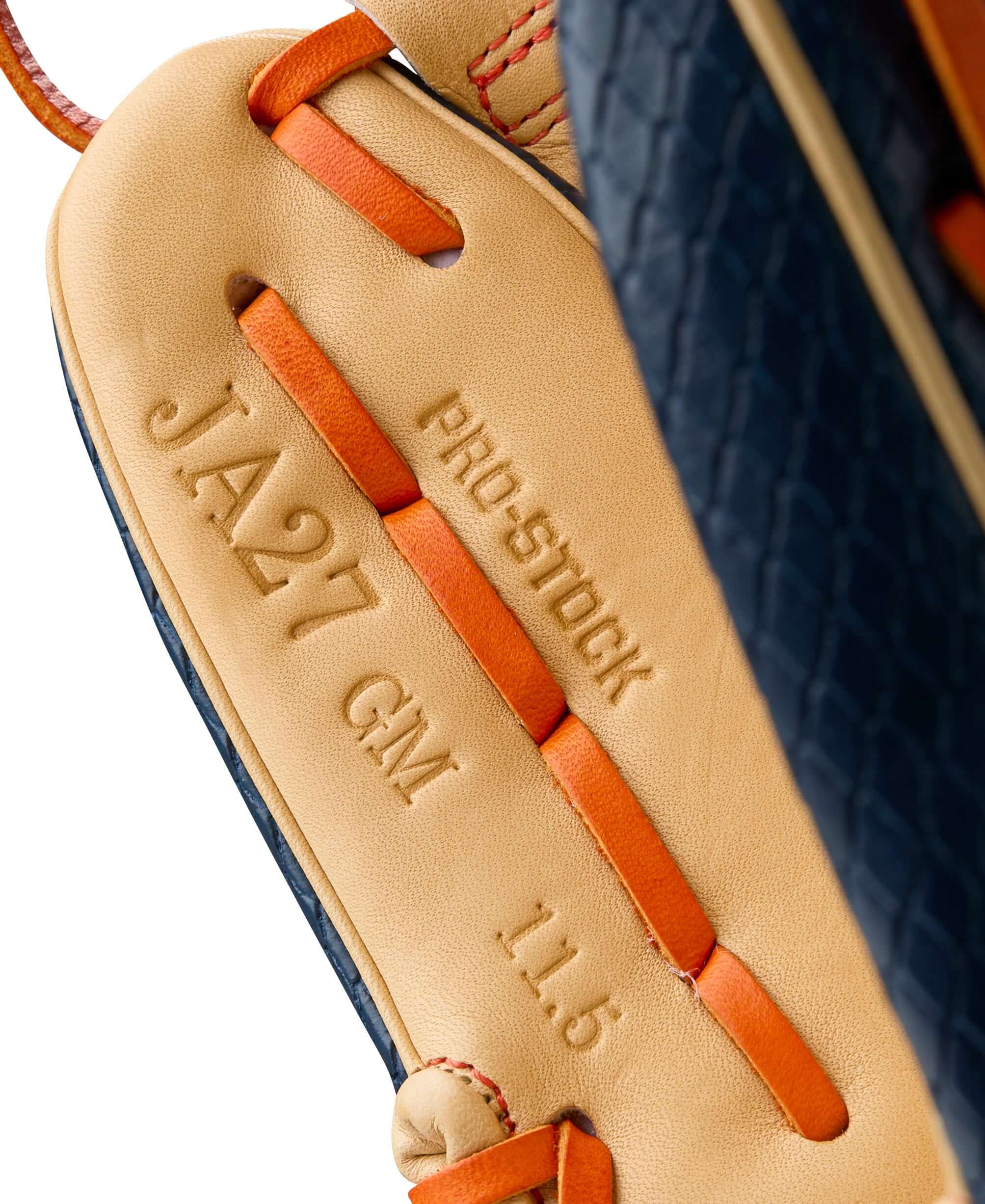 Wilson Summer 2025 A2000 Jose Altuve Game Model Infield Baseball Glove Navy/Blonde/Orange 11.5" - Image 5