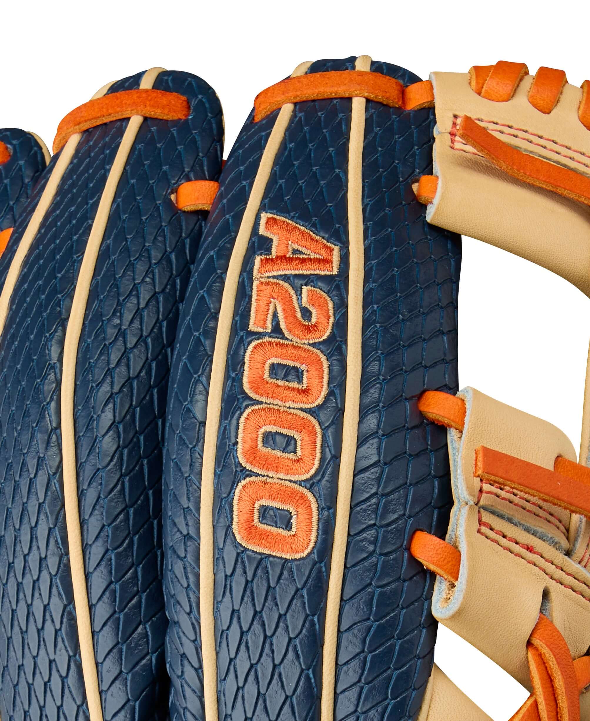 Wilson Summer 2025 A2000 Jose Altuve Game Model Infield Baseball Glove Navy/Blonde/Orange 11.5" - Image 8