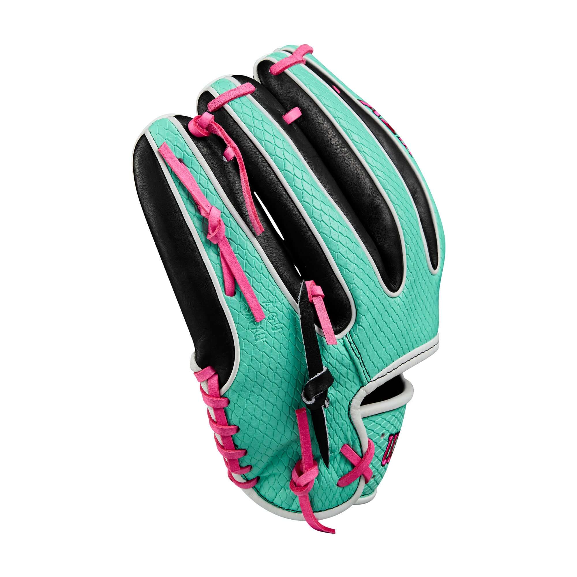 Wilson Summer 2025 A2K 1720SS Infield Baseball Glove Black/Seafoam/Flamingo/11.5" - Image 6